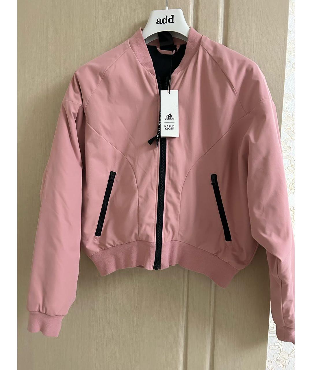 ADIDAS Розовая синтетическая куртка, фото 5
