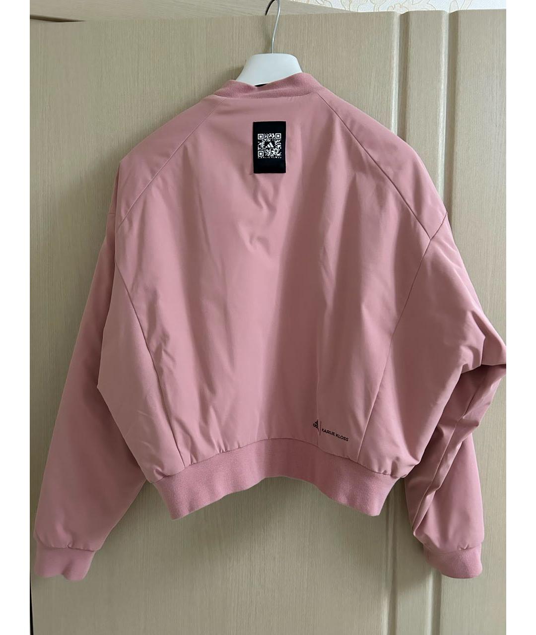 ADIDAS Розовая синтетическая куртка, фото 2