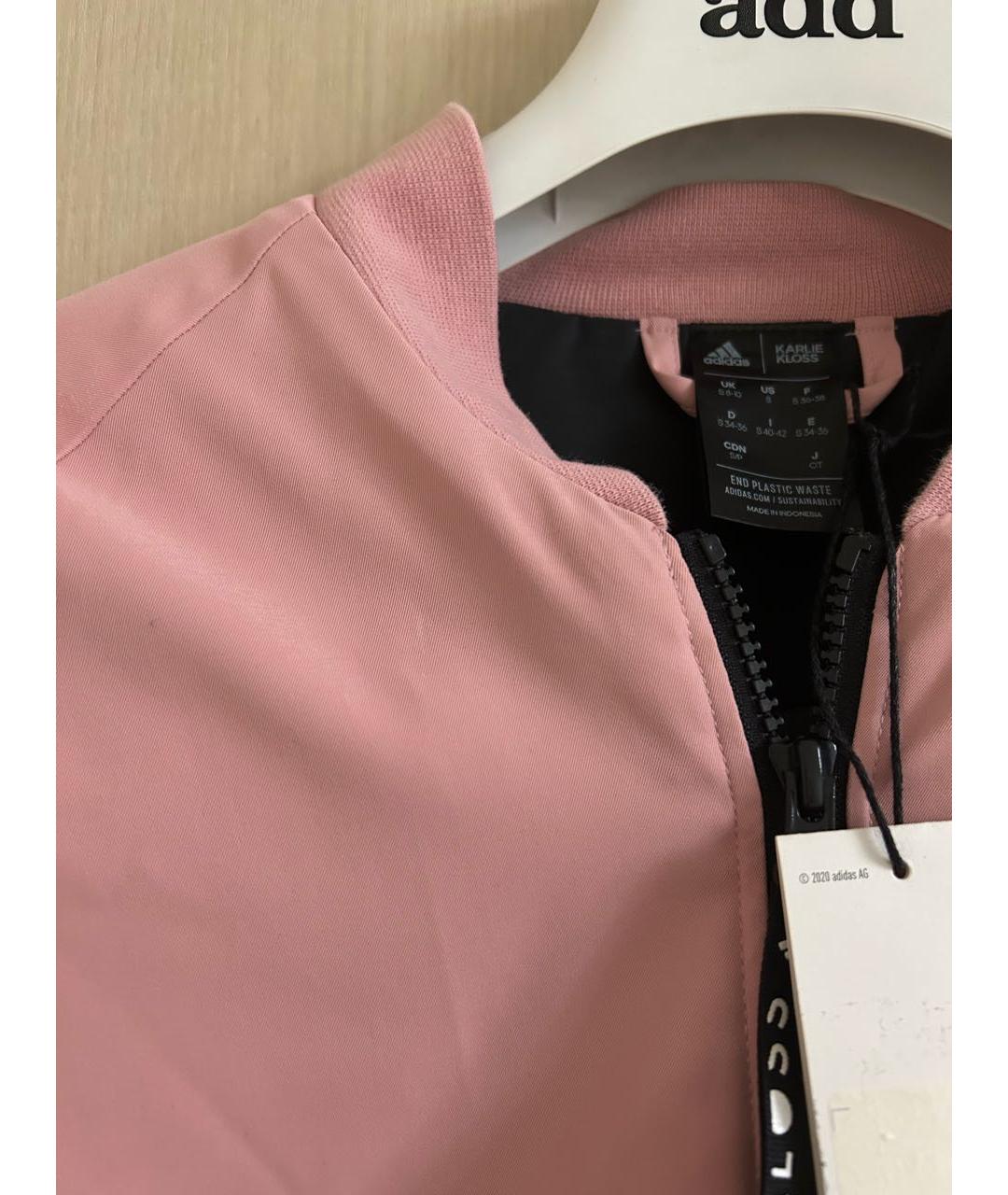 ADIDAS Розовая синтетическая куртка, фото 4