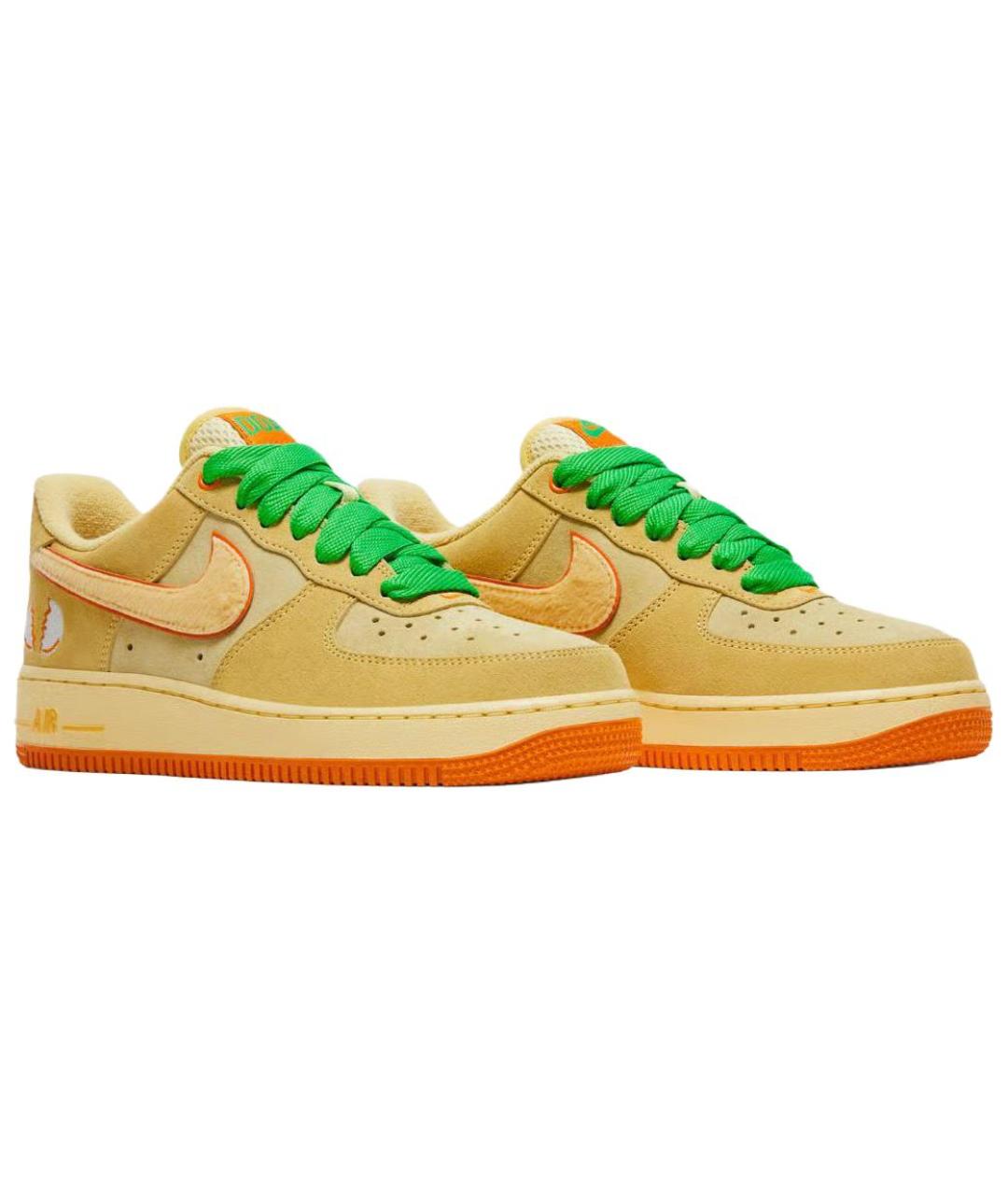 NIKE Желтые кожаные кроссовки, фото 3