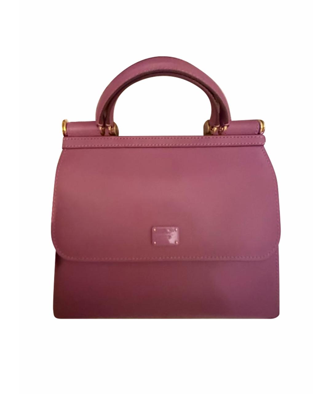 DOLCE&GABBANA Фиолетовая кожаная сумка через плечо, фото 1