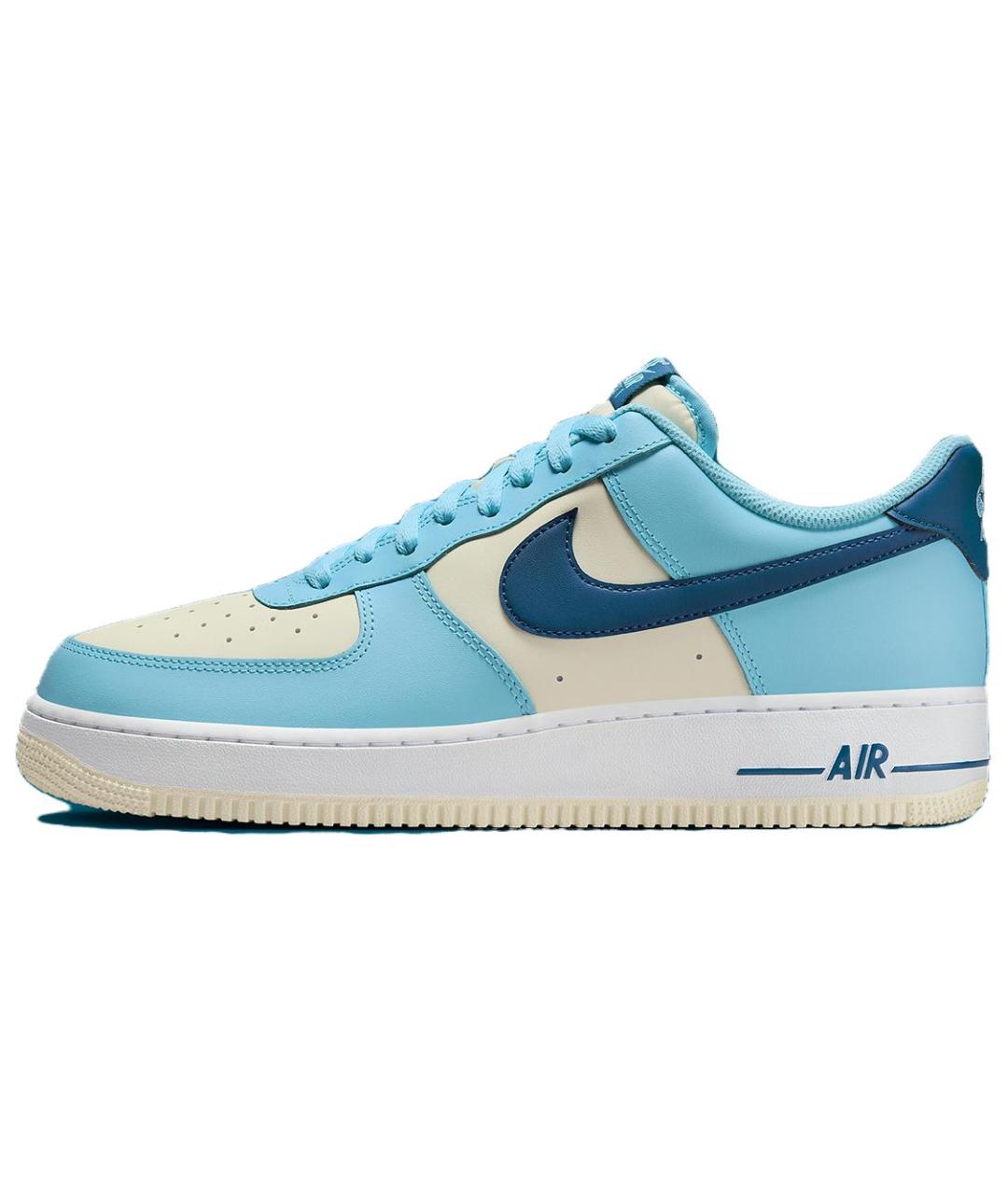 NIKE Синие кожаные низкие кроссовки / кеды, фото 2