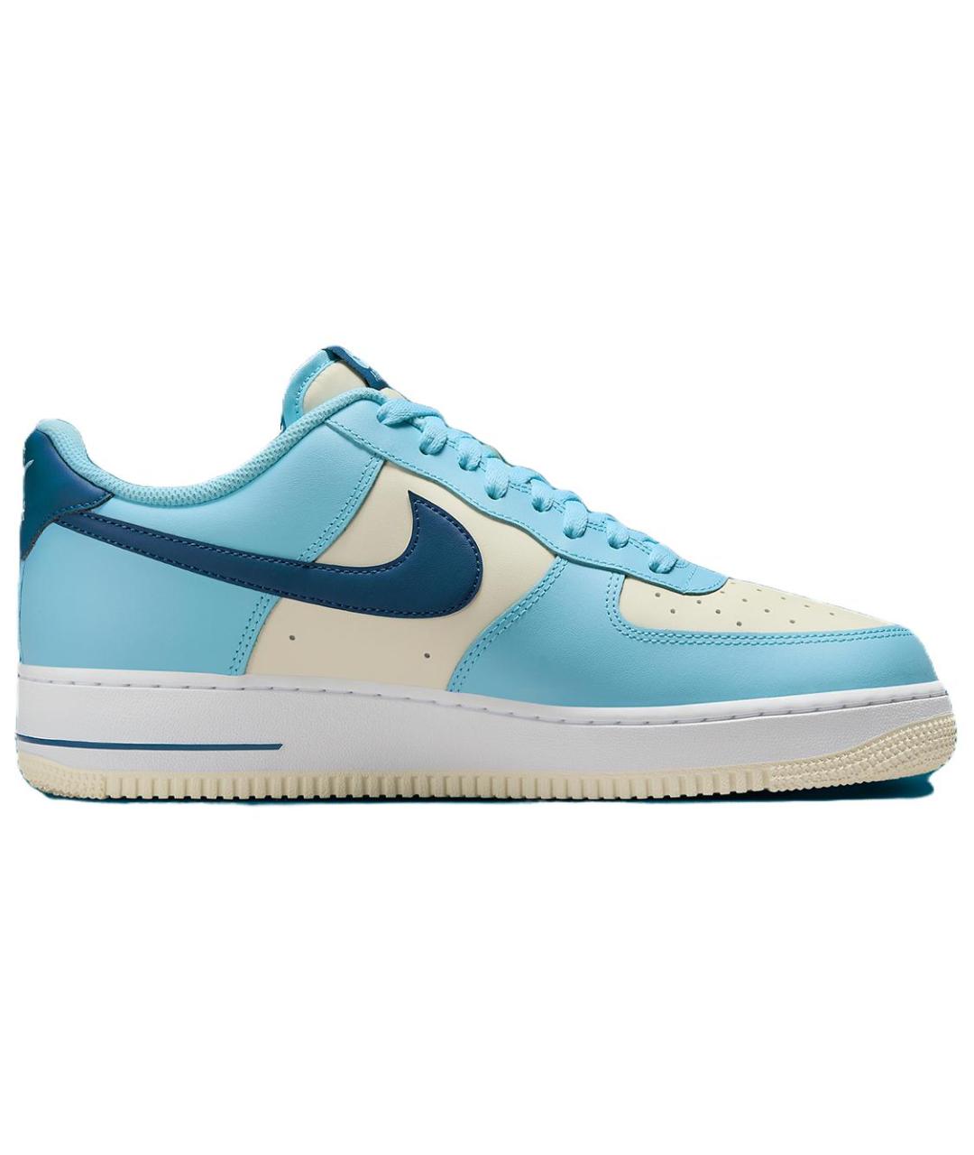 NIKE Синие кожаные низкие кроссовки / кеды, фото 3