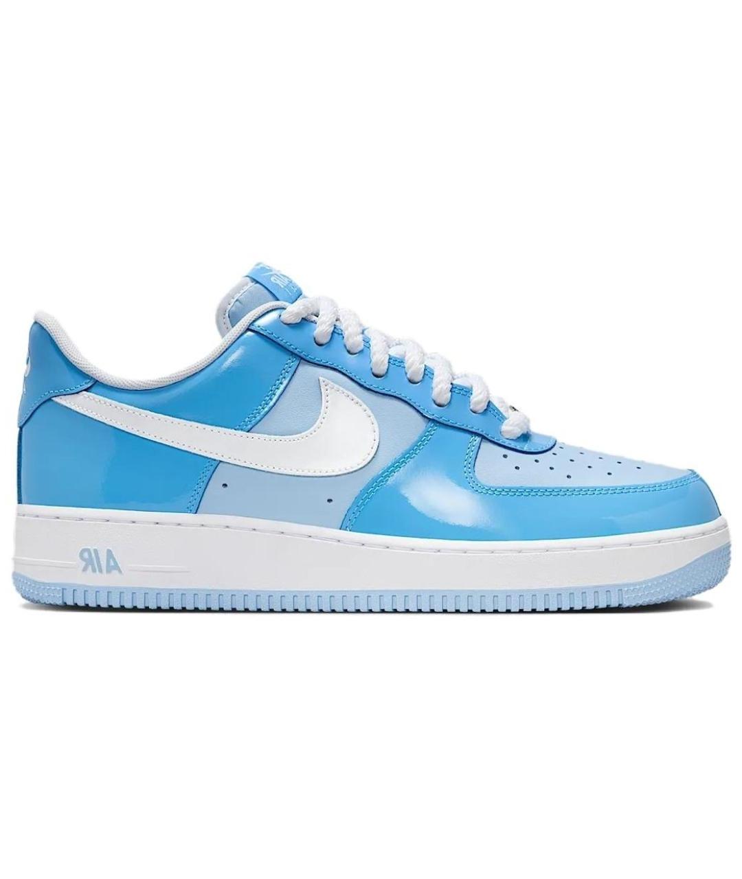 NIKE Синие кожаные низкие кроссовки / кеды, фото 1