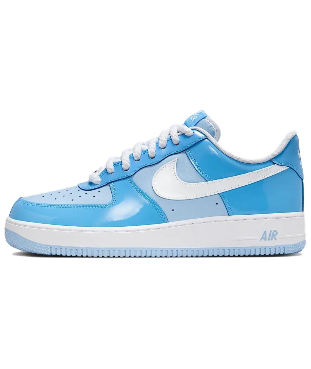 NIKE Синие кожаные низкие кроссовки / кеды, фото 3