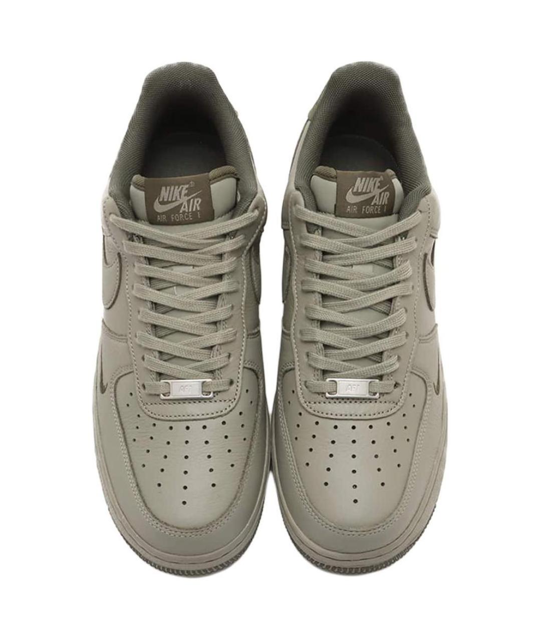 NIKE Коричневые кожаные низкие кроссовки / кеды, фото 5