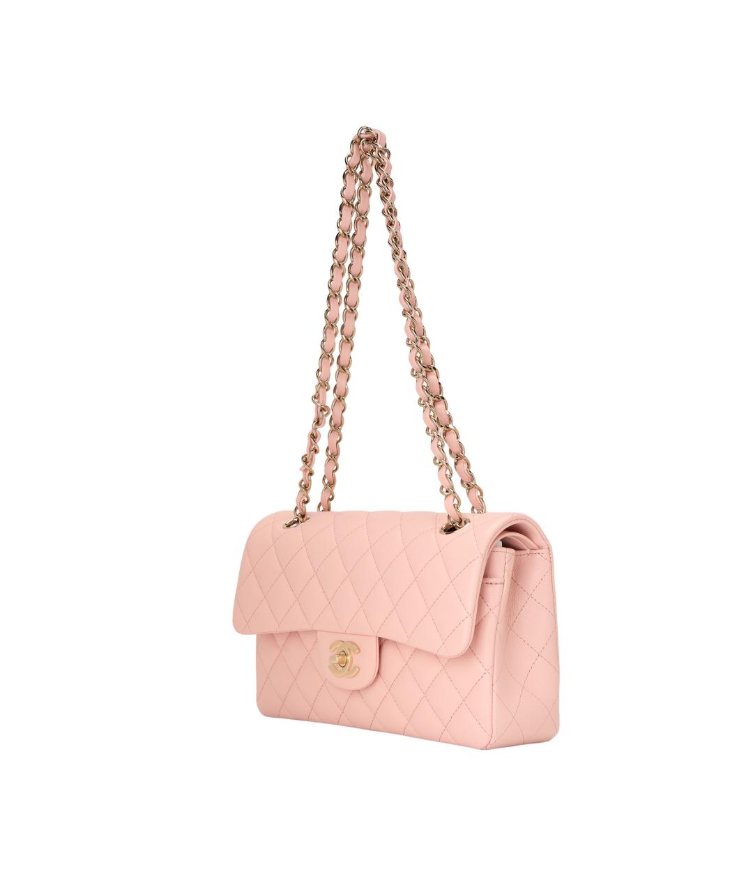 CHANEL Розовая кожаная сумка через плечо, фото 2