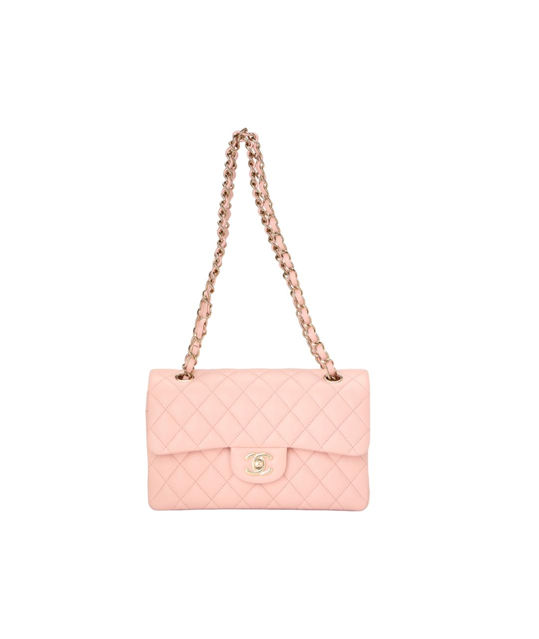 CHANEL Розовая кожаная сумка через плечо, фото 5
