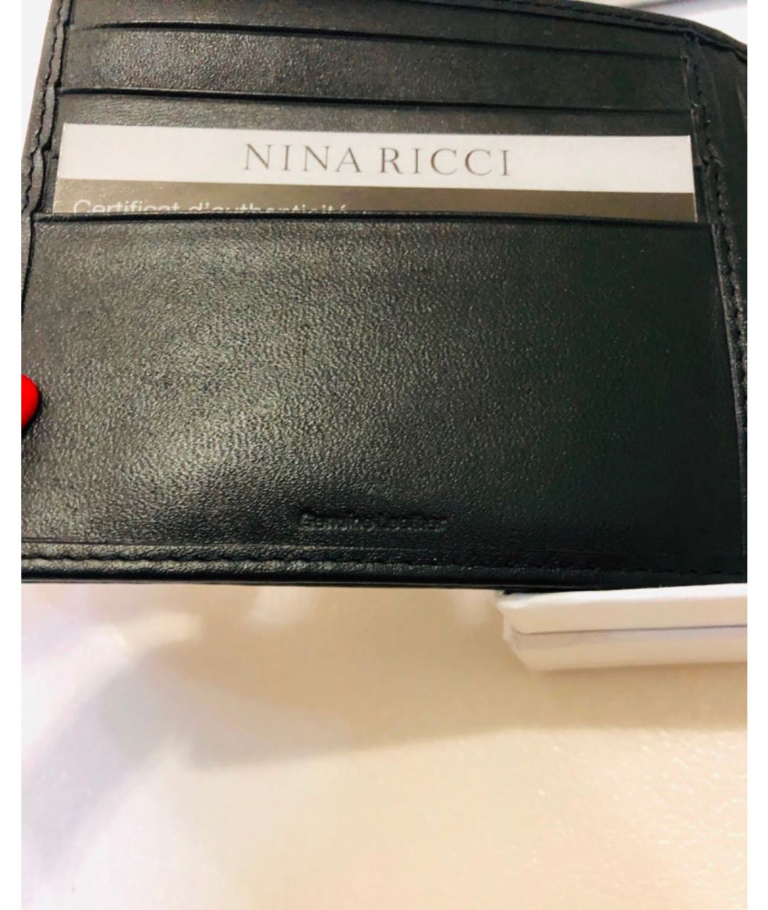 NINA RICCI Черный кожаный кошелек, фото 8