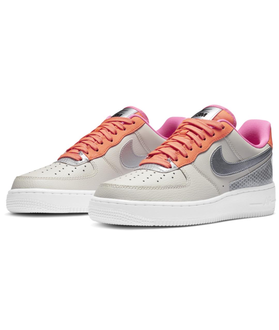 NIKE Бежевые кожаные кроссовки, фото 4