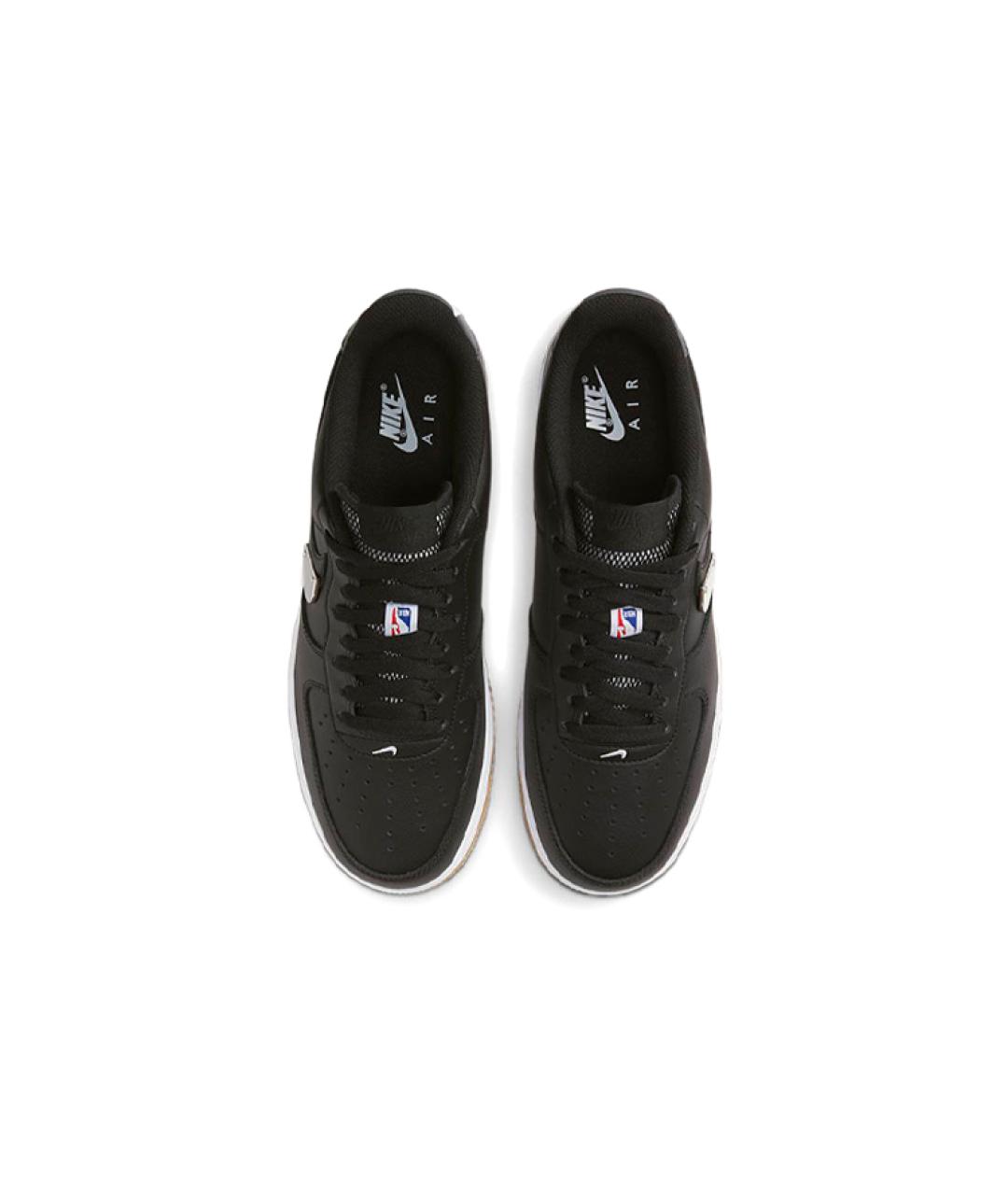 NIKE Черные кожаные низкие кроссовки / кеды, фото 5
