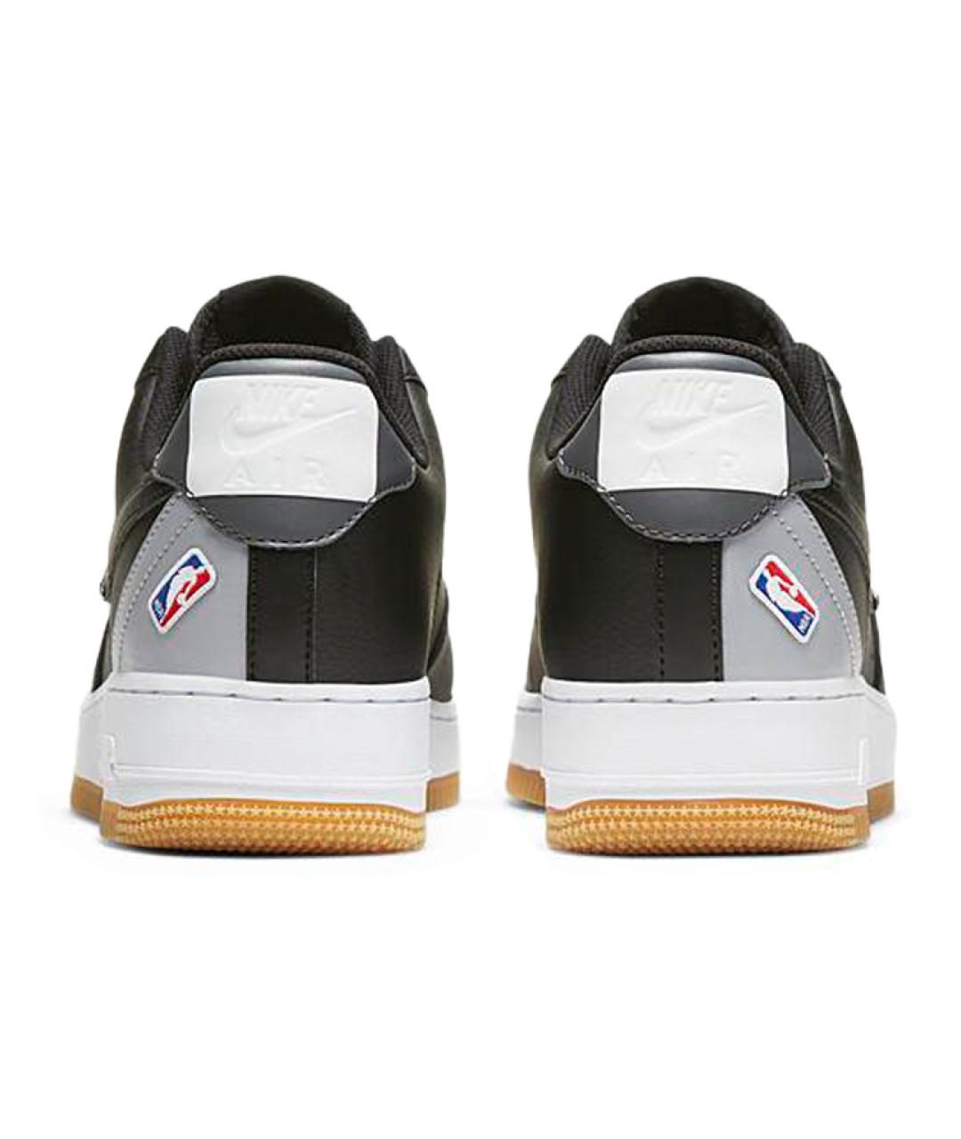 NIKE Черные кожаные низкие кроссовки / кеды, фото 6