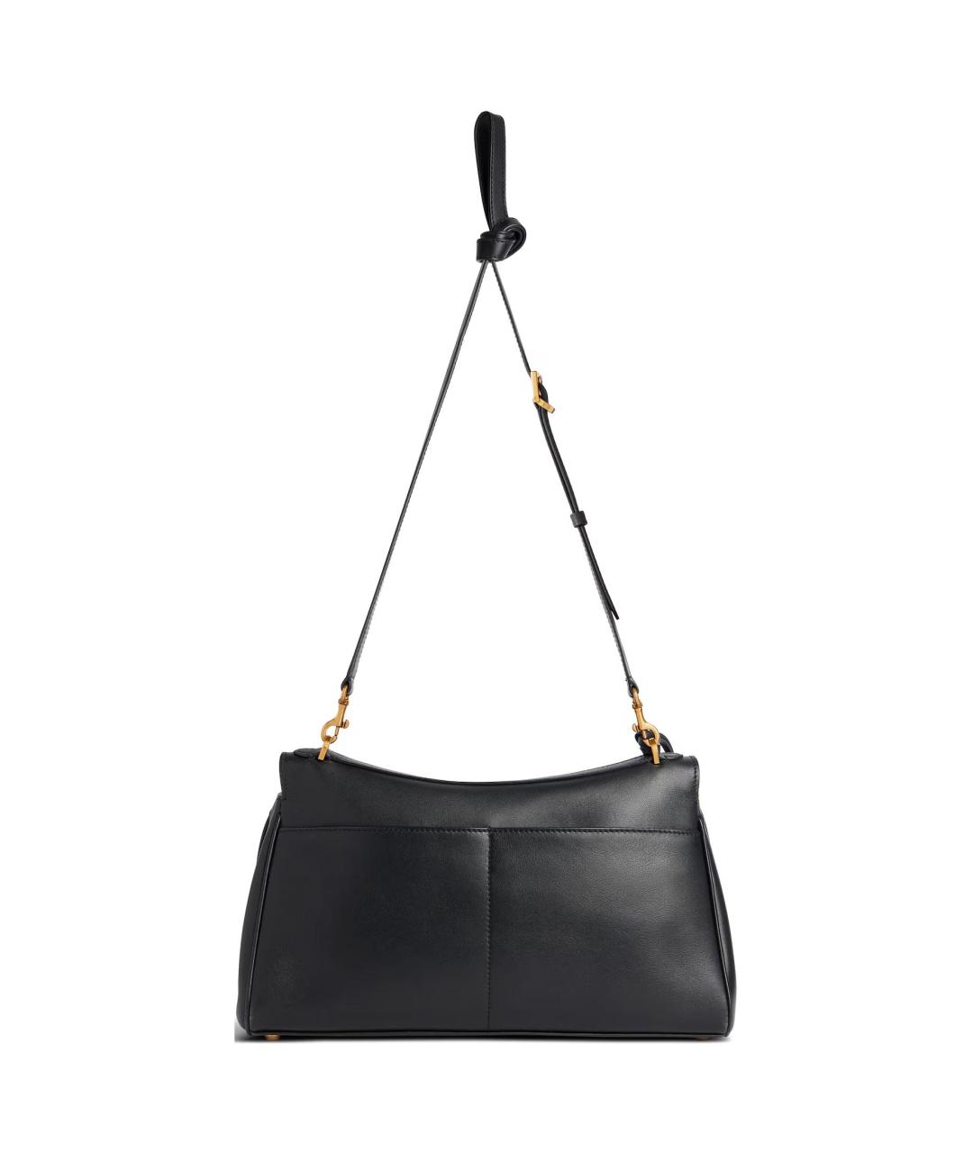 BALENCIAGA Черная кожаная сумка через плечо, фото 5