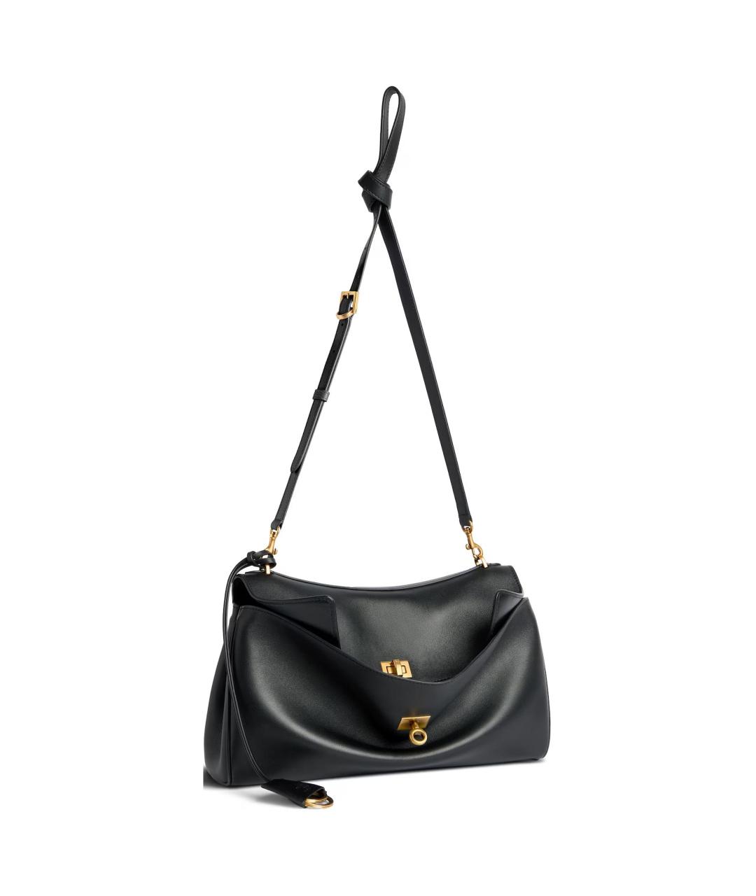 BALENCIAGA Черная кожаная сумка через плечо, фото 3