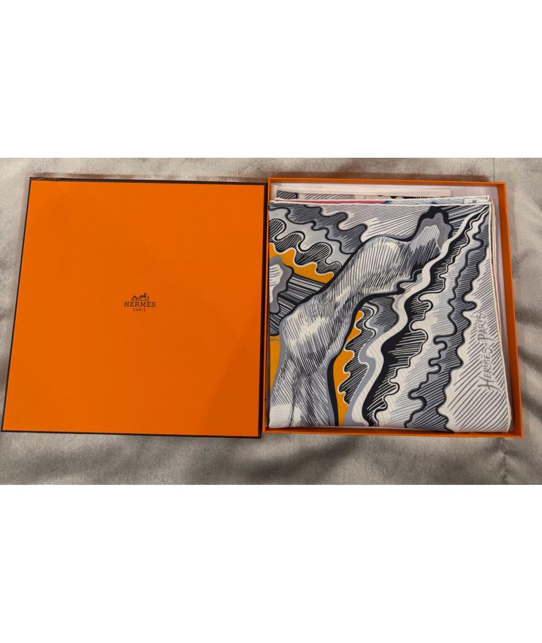 HERMES Мульти шелковый платок, фото 3