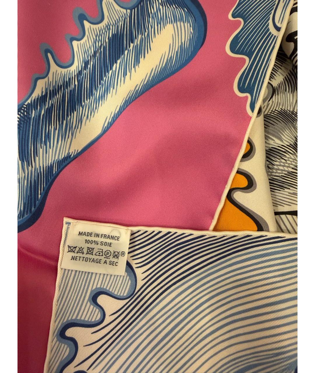 HERMES Мульти шелковый платок, фото 4