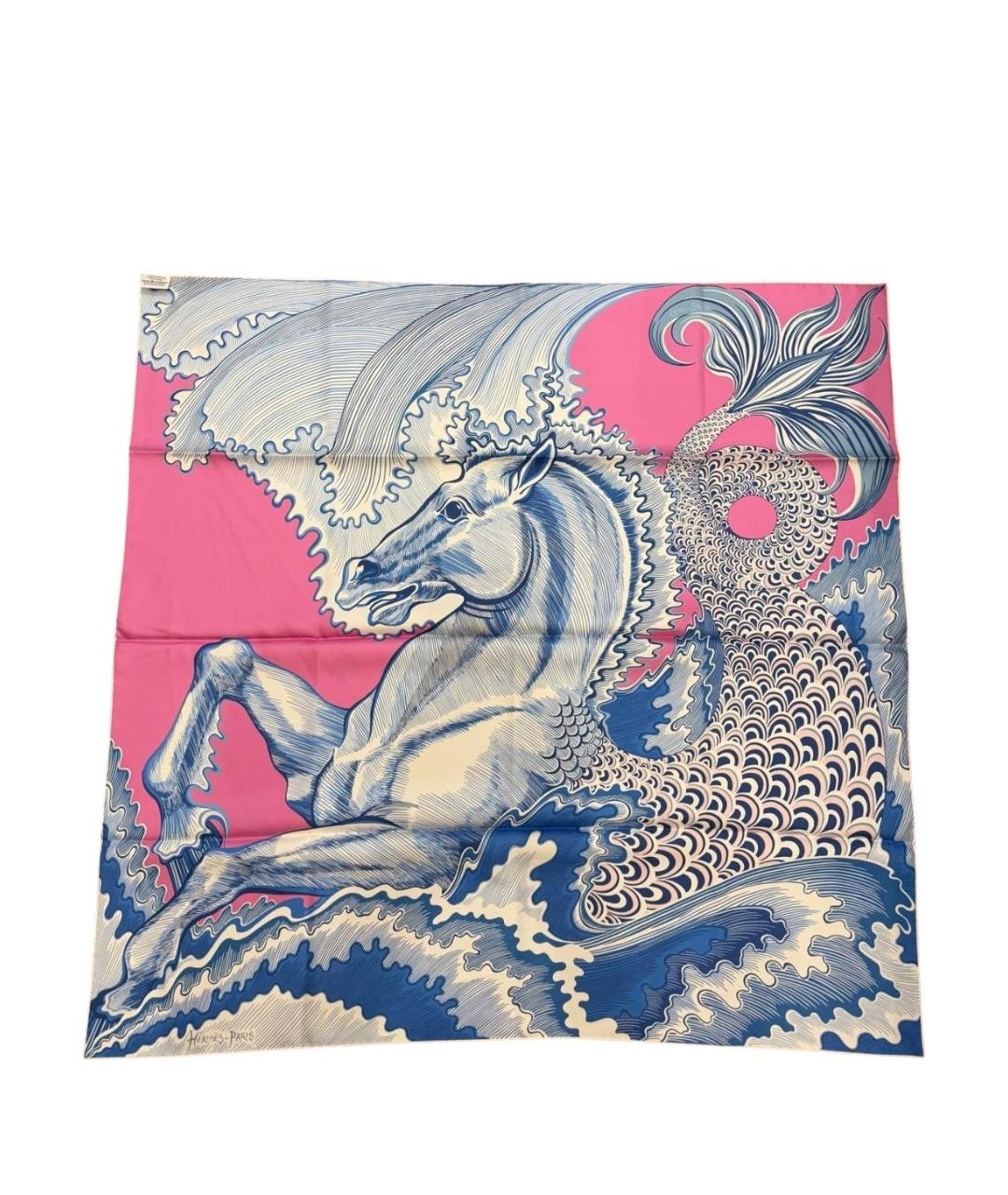 HERMES Мульти шелковый платок, фото 1