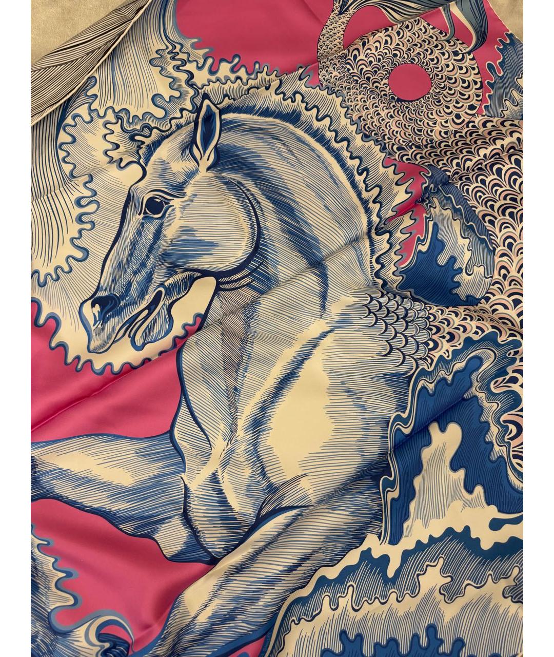 HERMES Мульти шелковый платок, фото 5