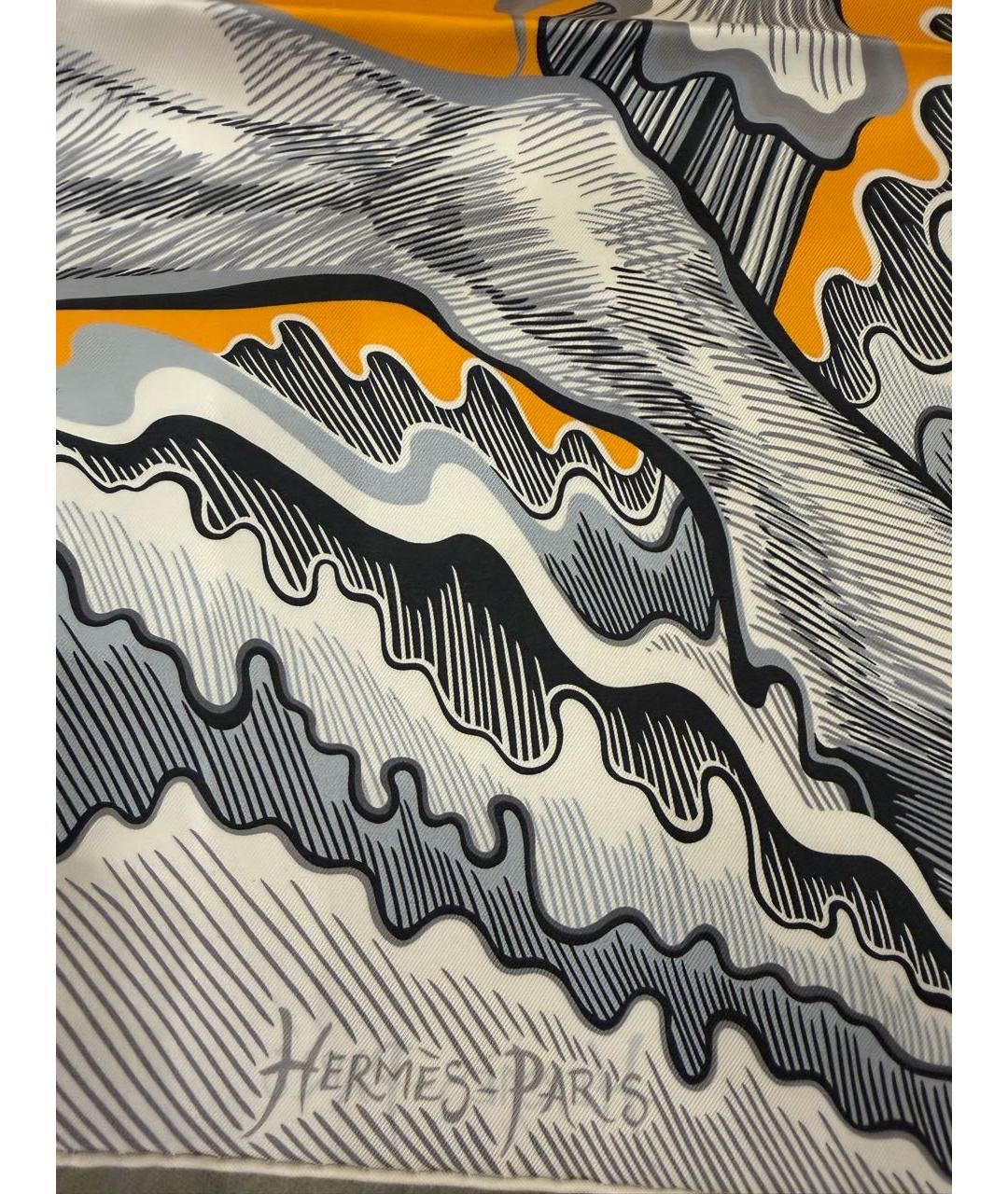 HERMES Мульти шелковый платок, фото 6