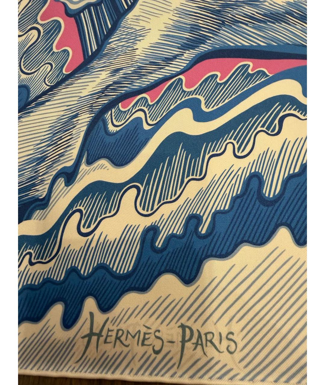 HERMES Мульти шелковый платок, фото 8