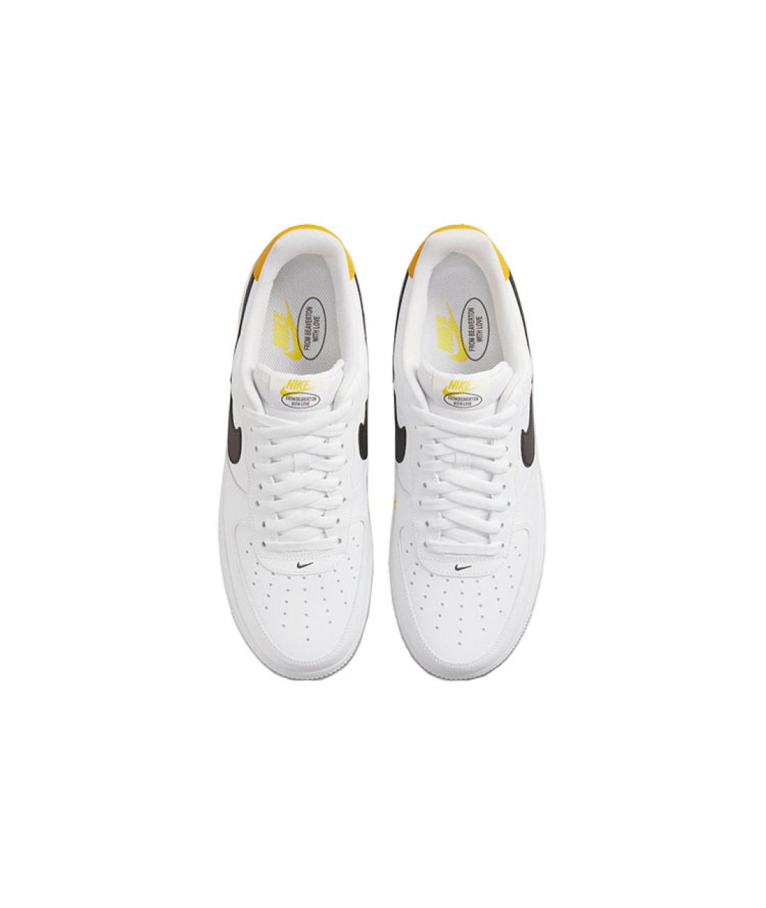 NIKE Белые кожаные низкие кроссовки / кеды, фото 5
