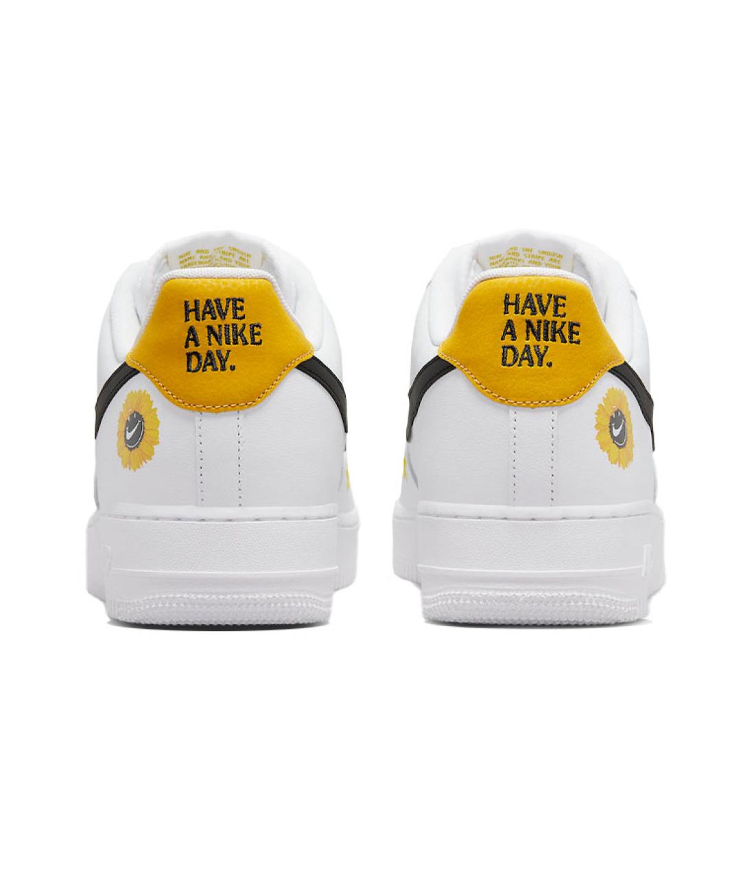 NIKE Белые кожаные низкие кроссовки / кеды, фото 6