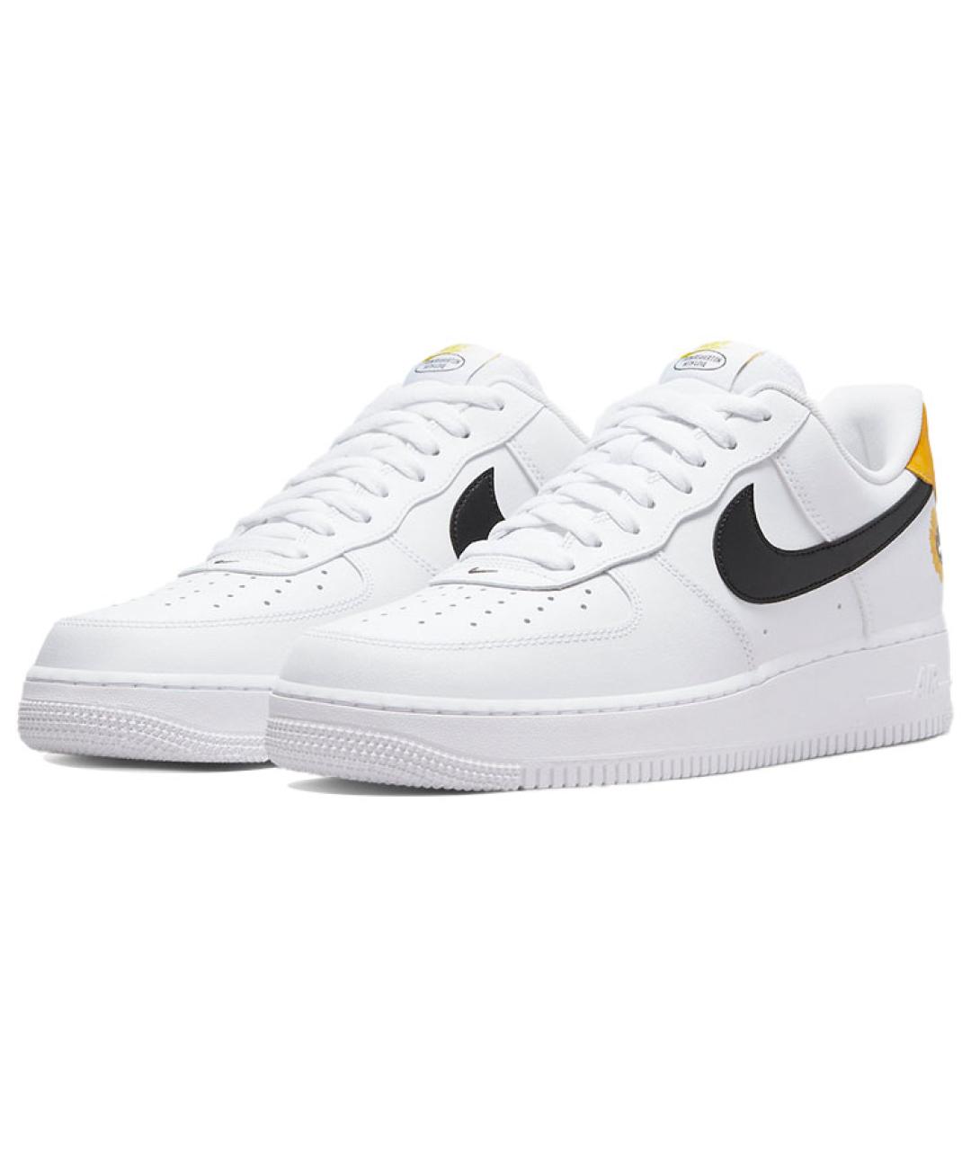 NIKE Белые кожаные низкие кроссовки / кеды, фото 4