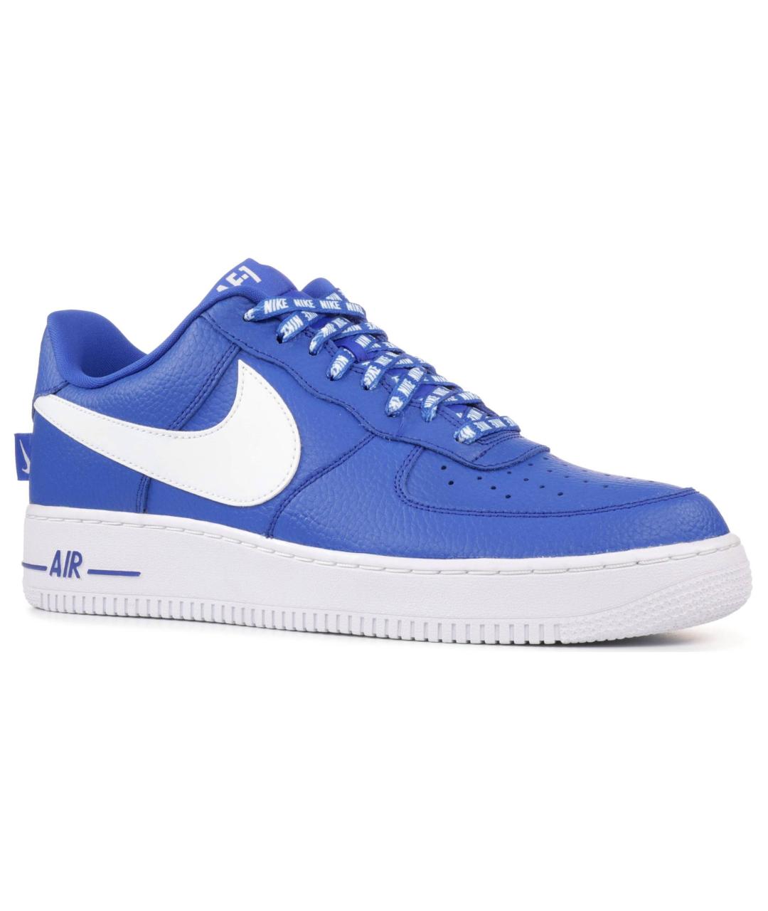 NIKE Синие кожаные низкие кроссовки / кеды, фото 4