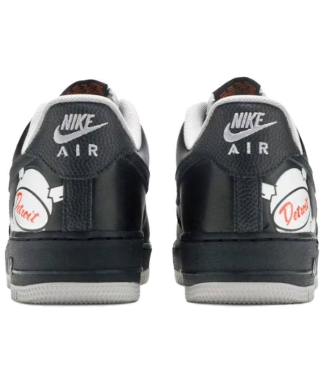 NIKE Черные кожаные низкие кроссовки / кеды, фото 6