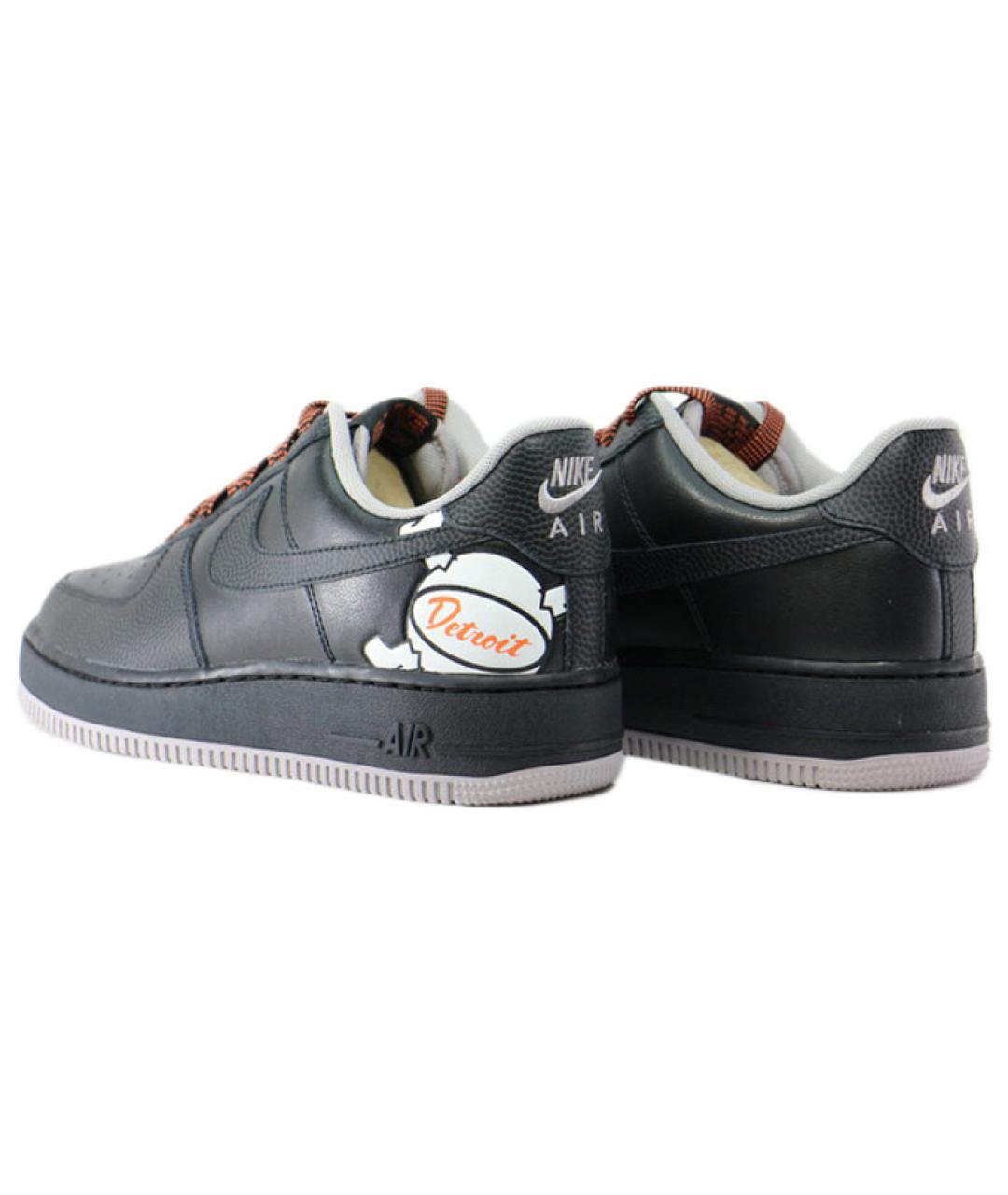 NIKE Черные кожаные низкие кроссовки / кеды, фото 5