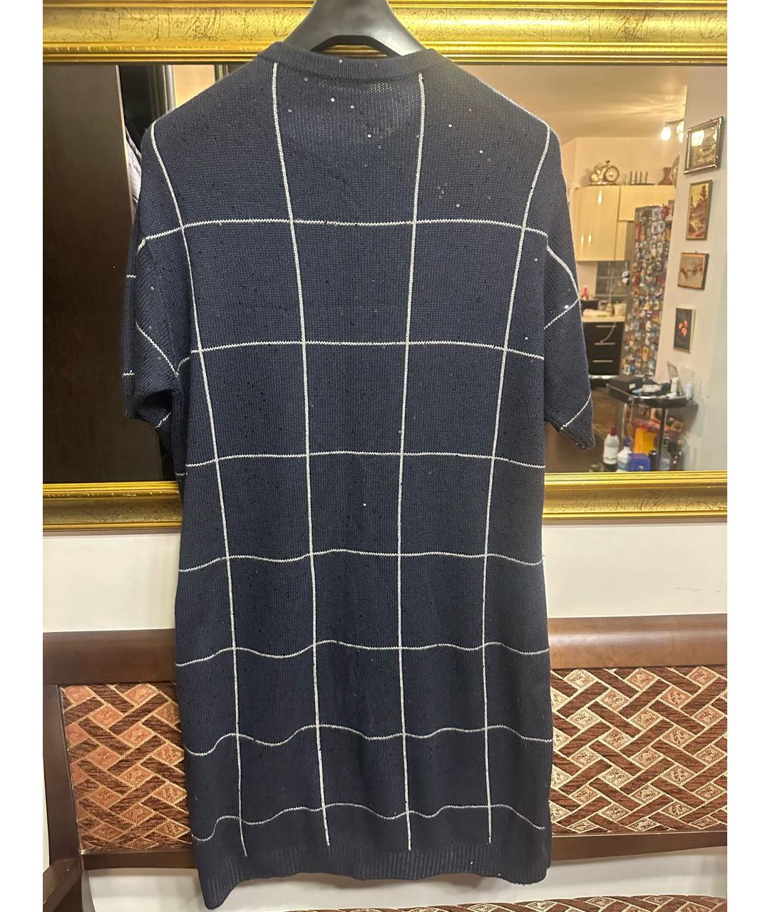 BRUNELLO CUCINELLI Темно-синее кашемировое платье, фото 2