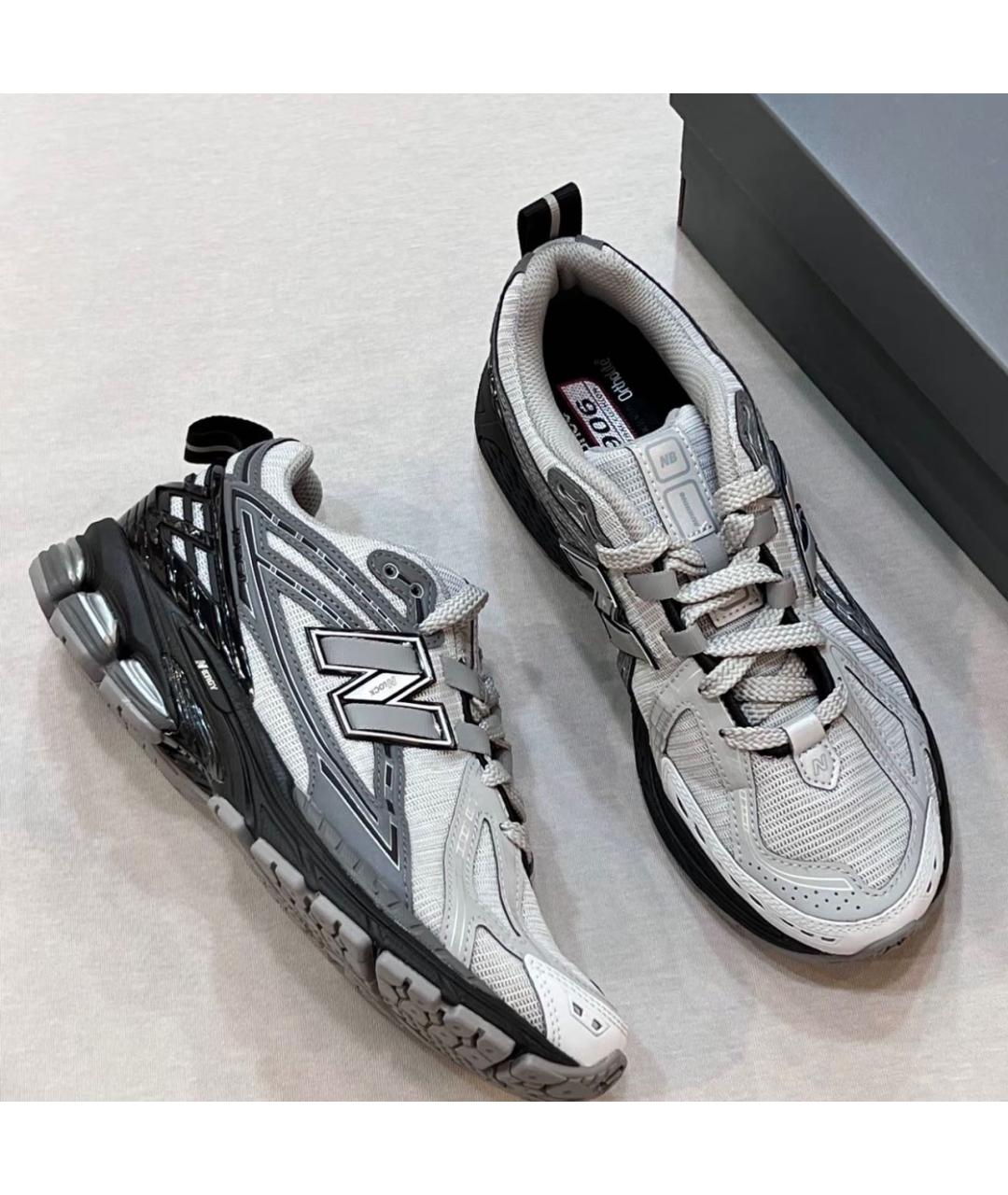 NEW BALANCE Серые текстильные низкие кроссовки / кеды, фото 3