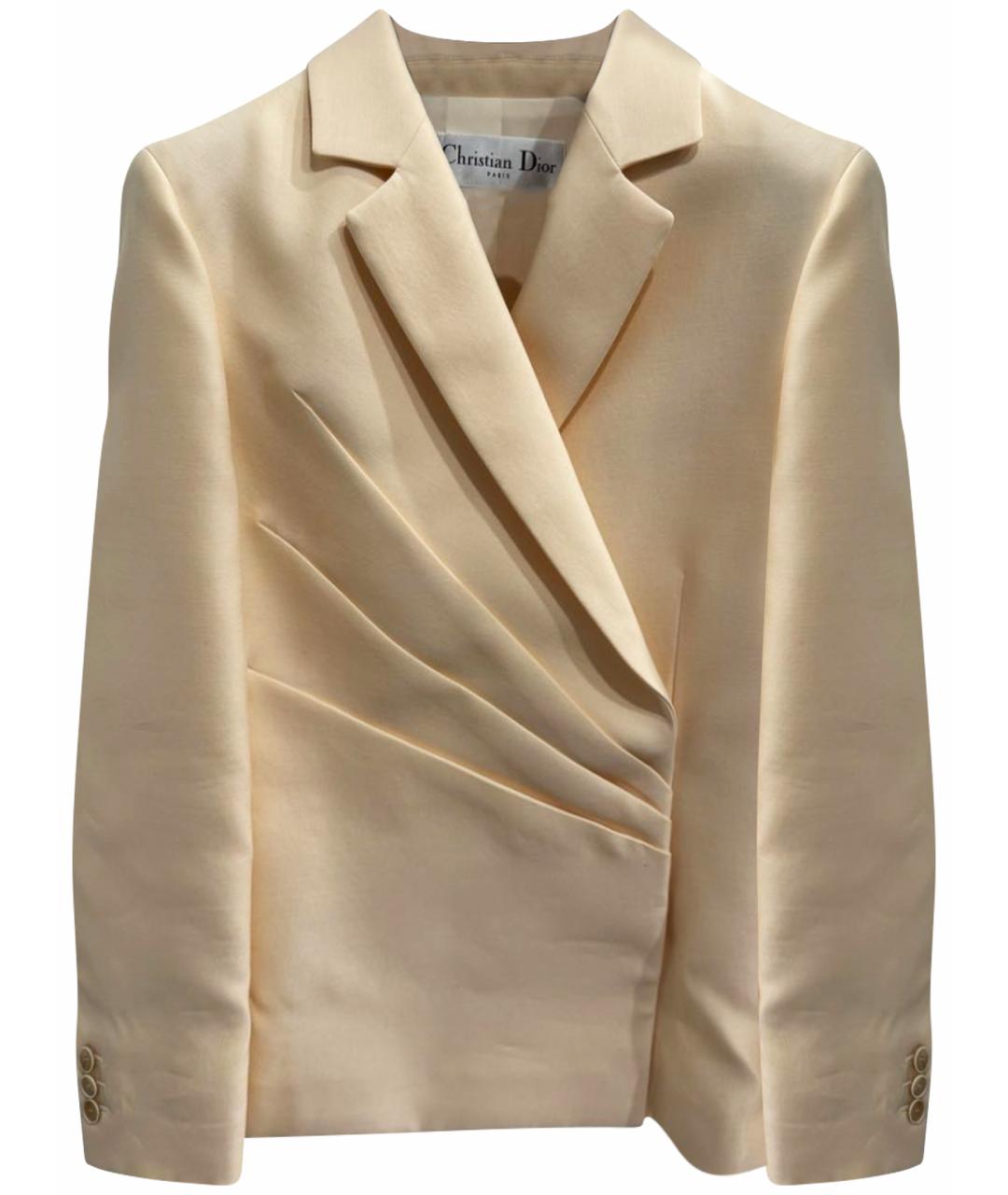 CHRISTIAN DIOR Бежевый жакет/пиджак, фото 1