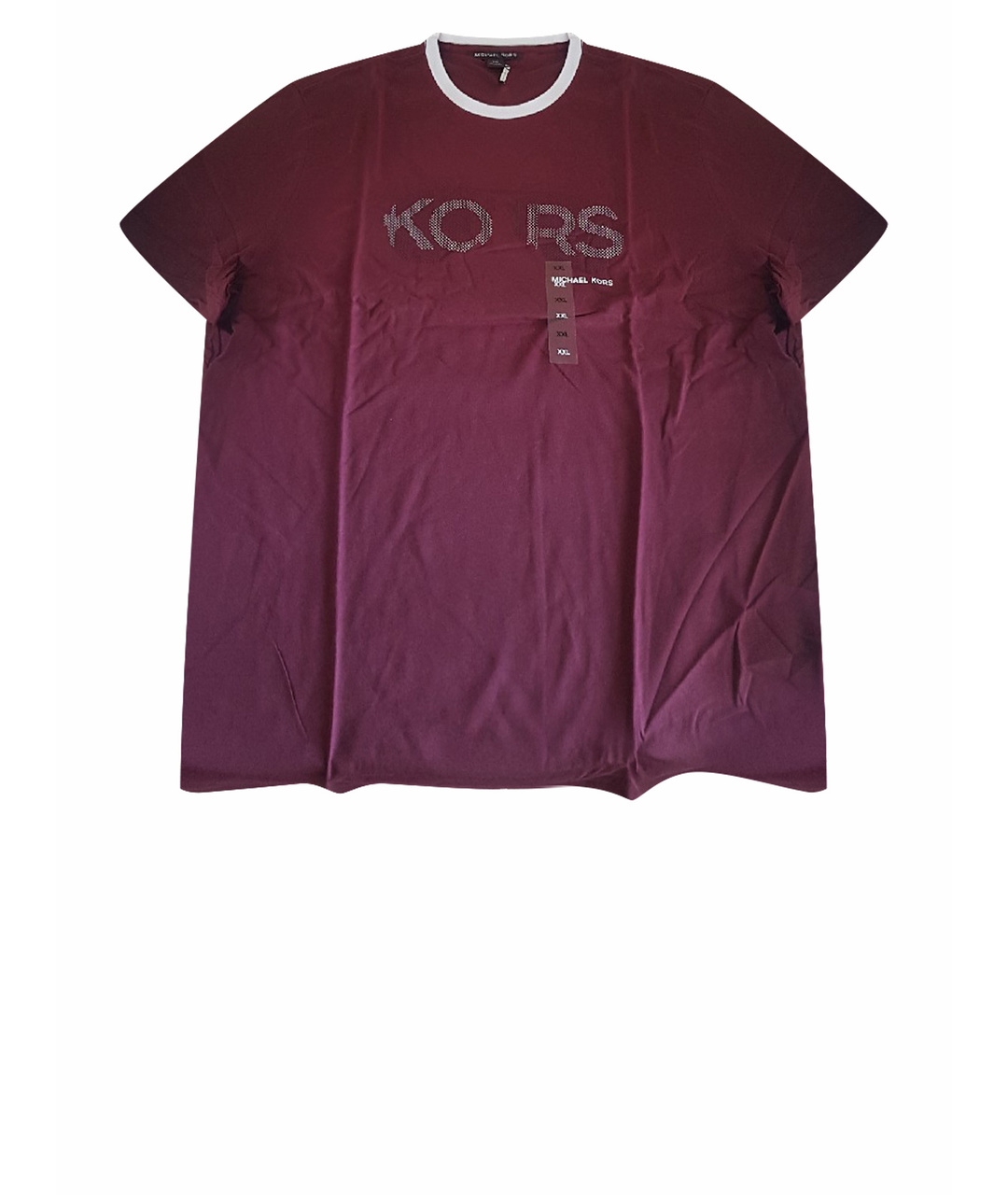 MICHAEL KORS Бордовая хлопко-полиэстеровая футболка, фото 1