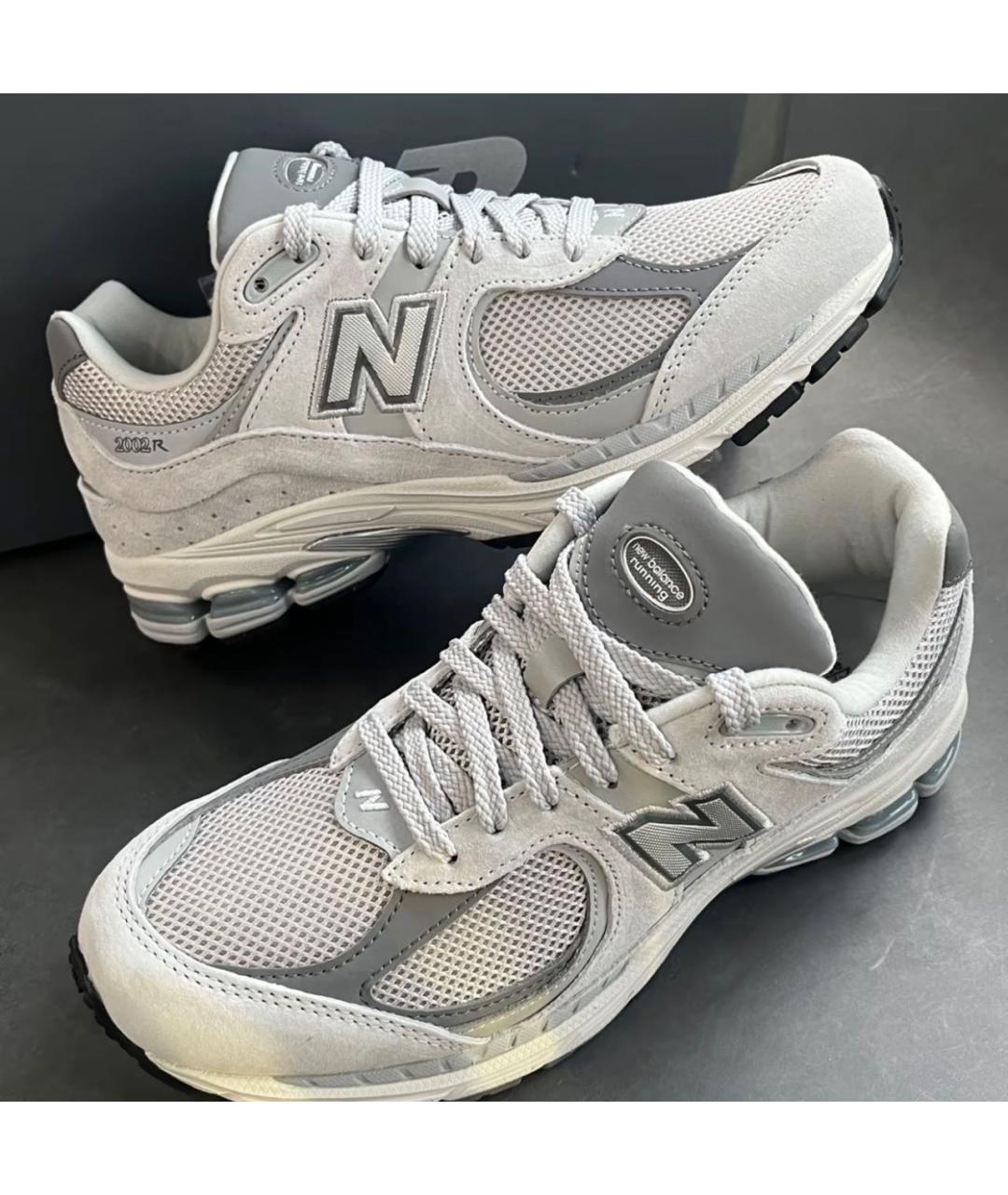 NEW BALANCE Серые замшевые низкие кроссовки / кеды, фото 2