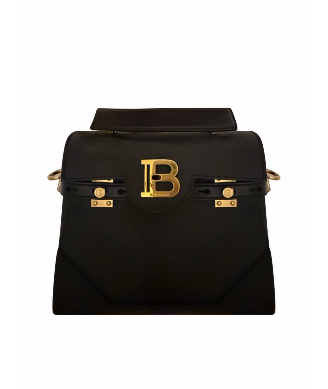 BALMAIN Черная кожаная сумка через плечо, фото 1