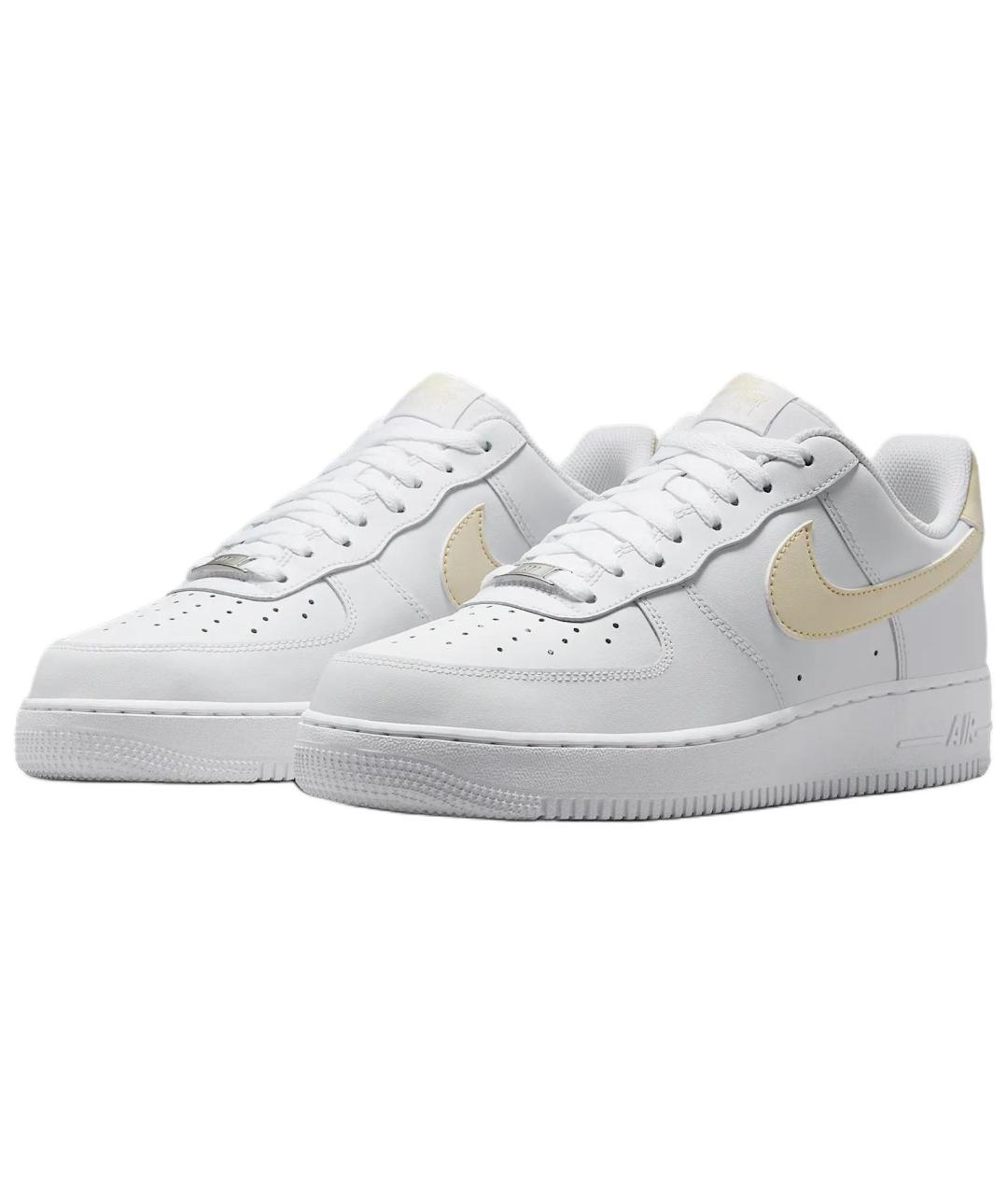 NIKE Белые кожаные низкие кроссовки / кеды, фото 4