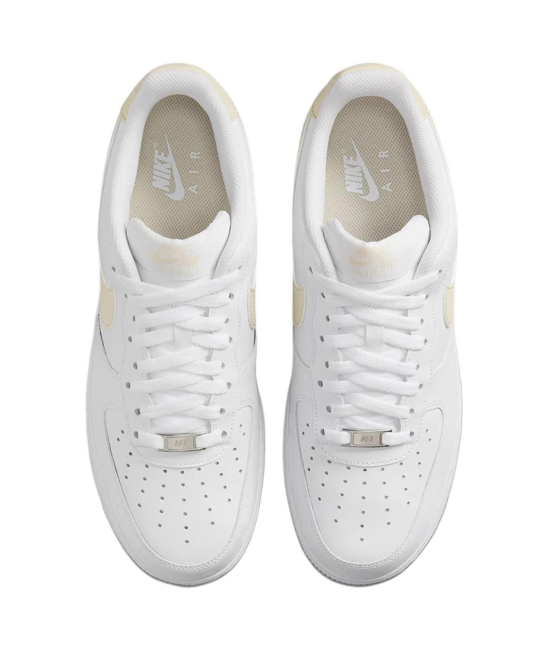 NIKE Белые кожаные низкие кроссовки / кеды, фото 5