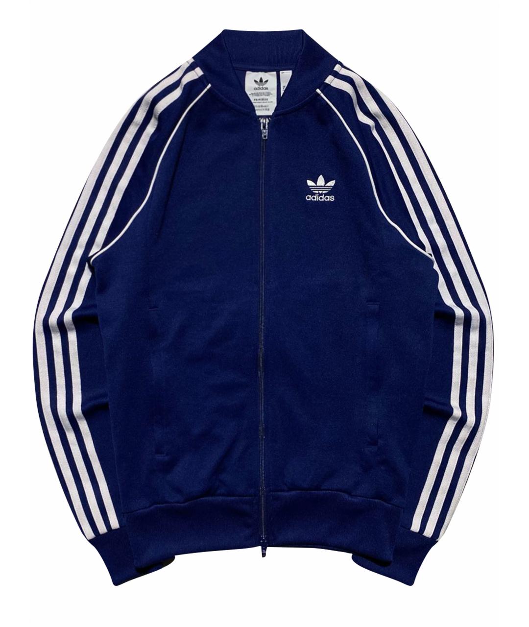 ADIDAS Синяя полиэстеровая спортивная куртка, фото 1