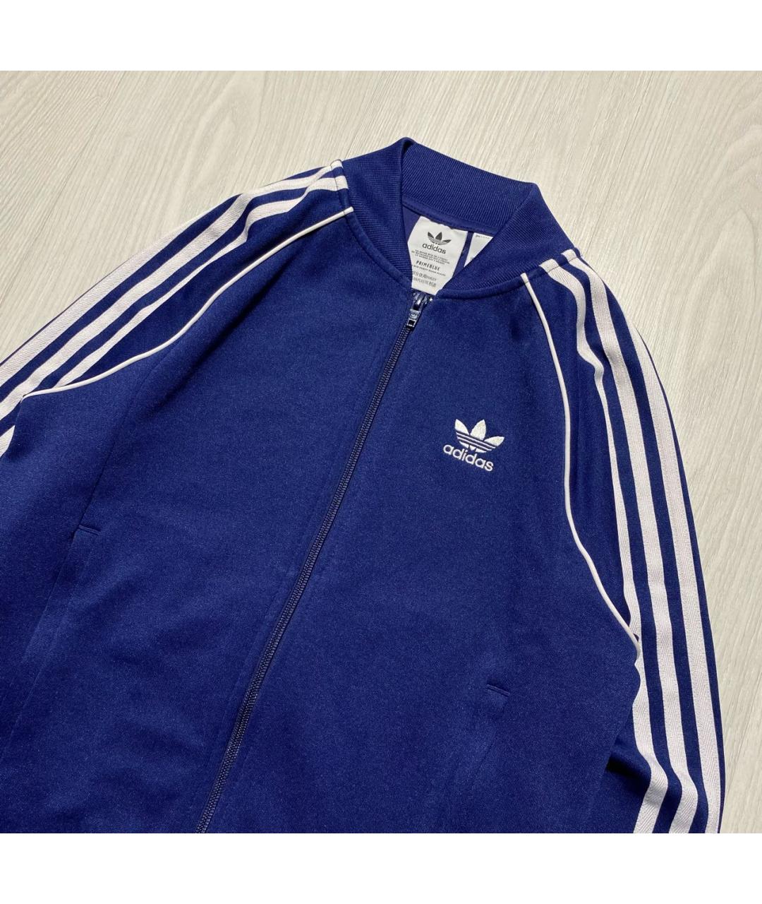 ADIDAS Синяя полиэстеровая спортивная куртка, фото 3