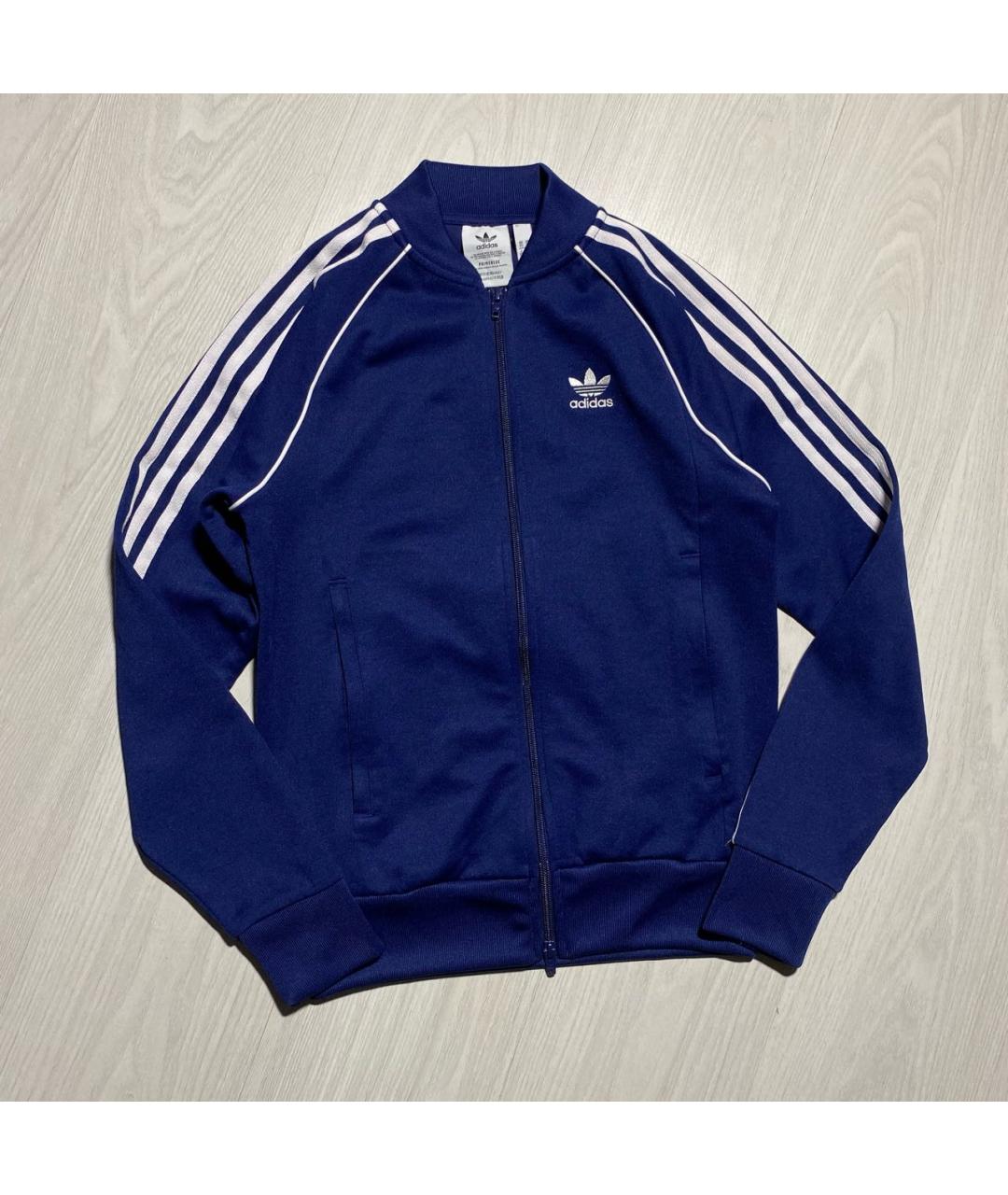 ADIDAS Синяя полиэстеровая спортивная куртка, фото 6