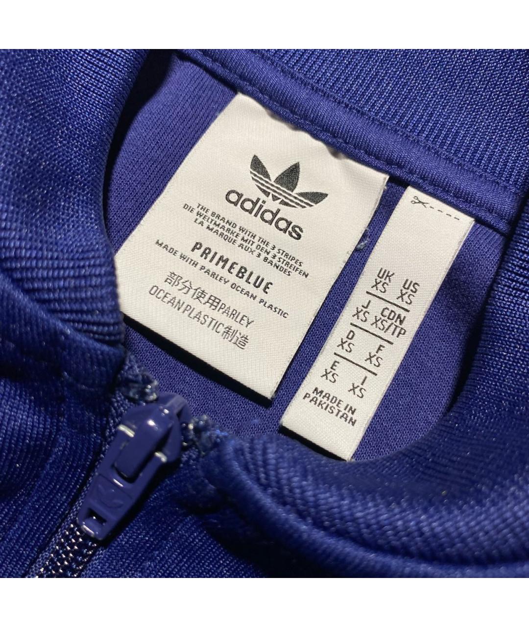 ADIDAS Синяя полиэстеровая спортивная куртка, фото 4