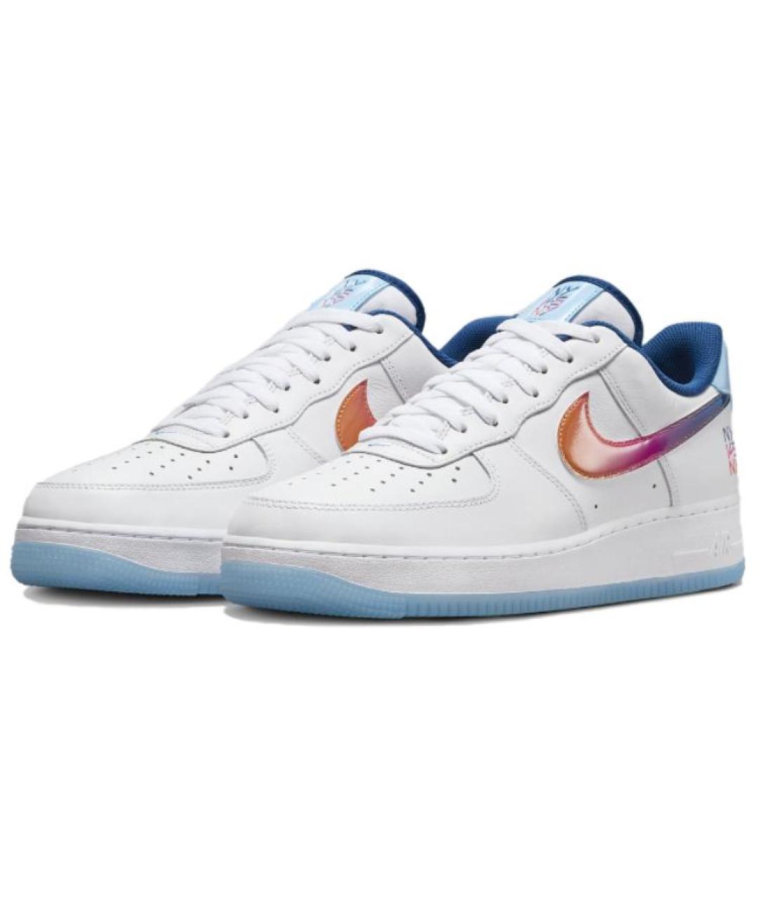 NIKE Белые кожаные низкие кроссовки / кеды, фото 4