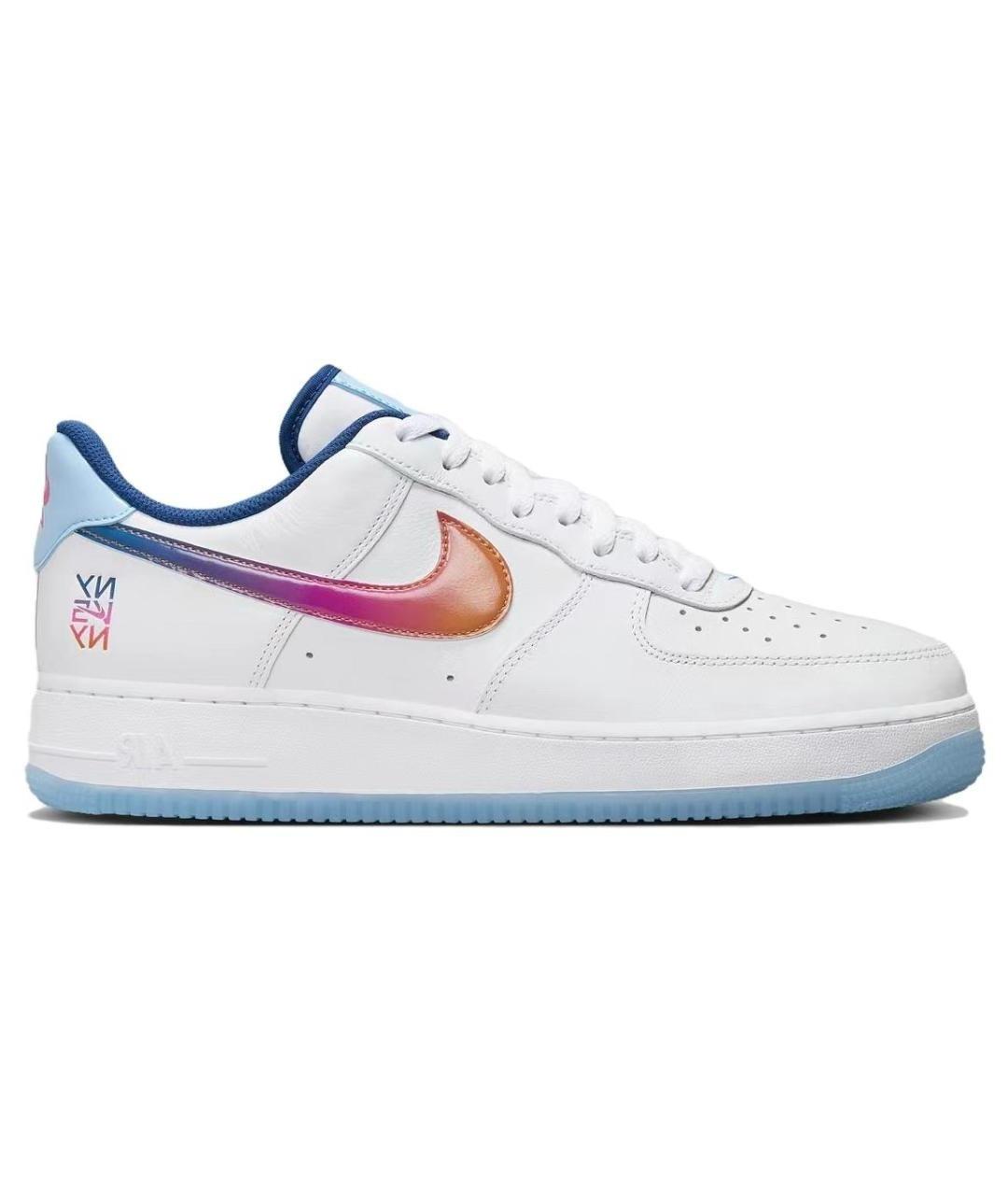 NIKE Белые кожаные низкие кроссовки / кеды, фото 1