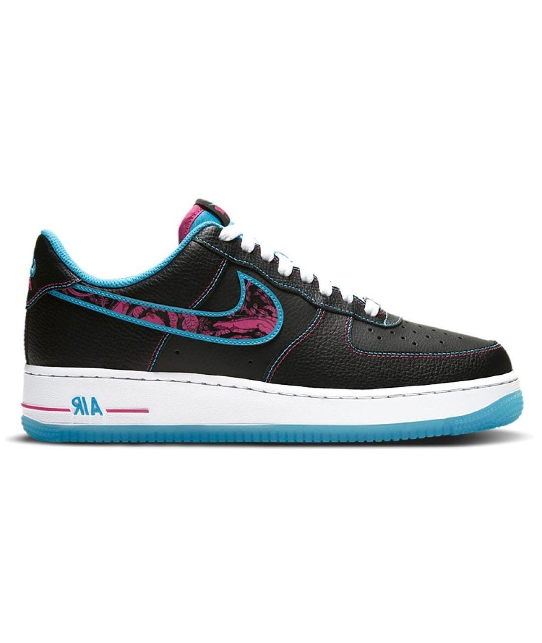NIKE Черные кожаные низкие кроссовки / кеды, фото 1