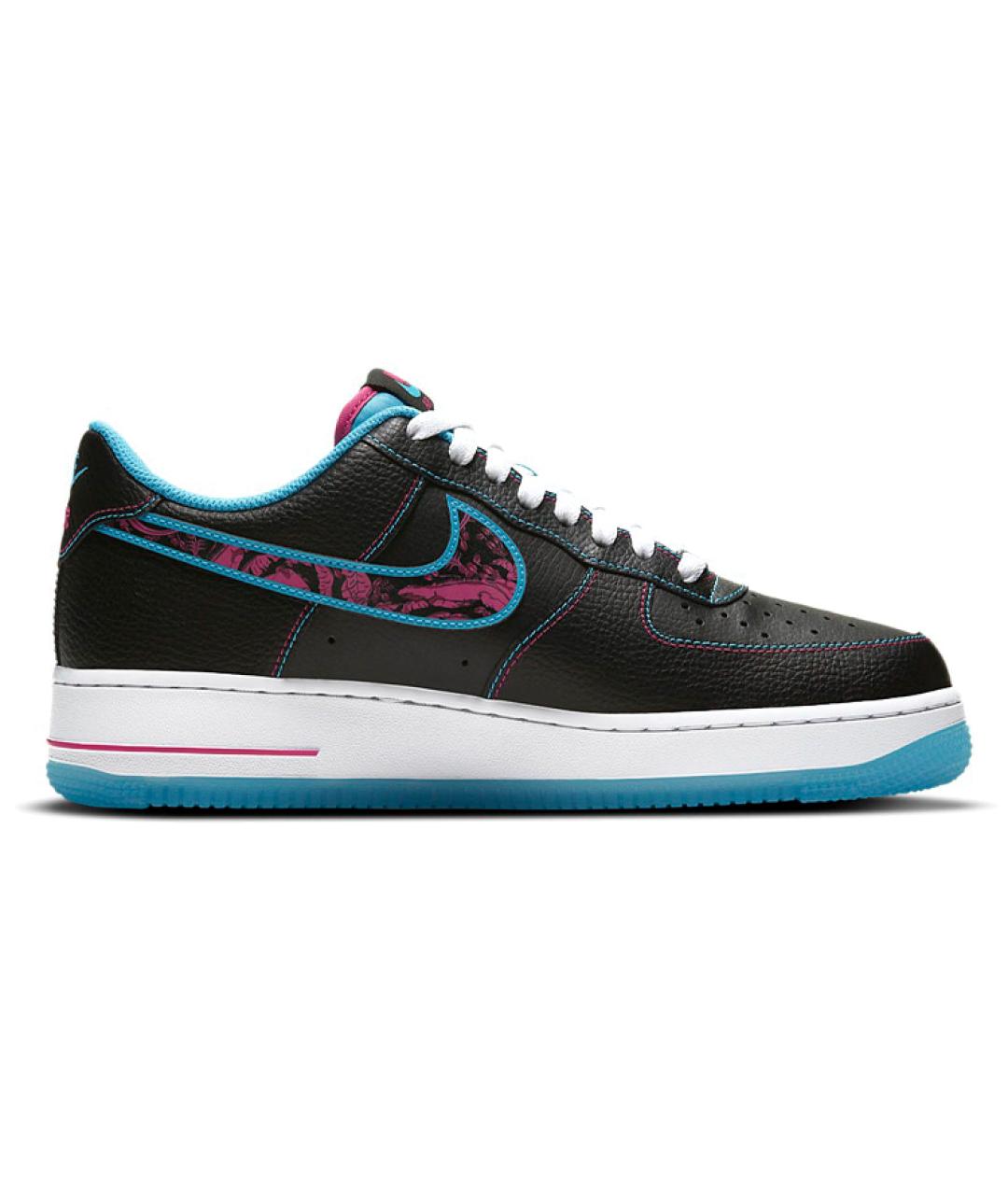 NIKE Черные кожаные низкие кроссовки / кеды, фото 3