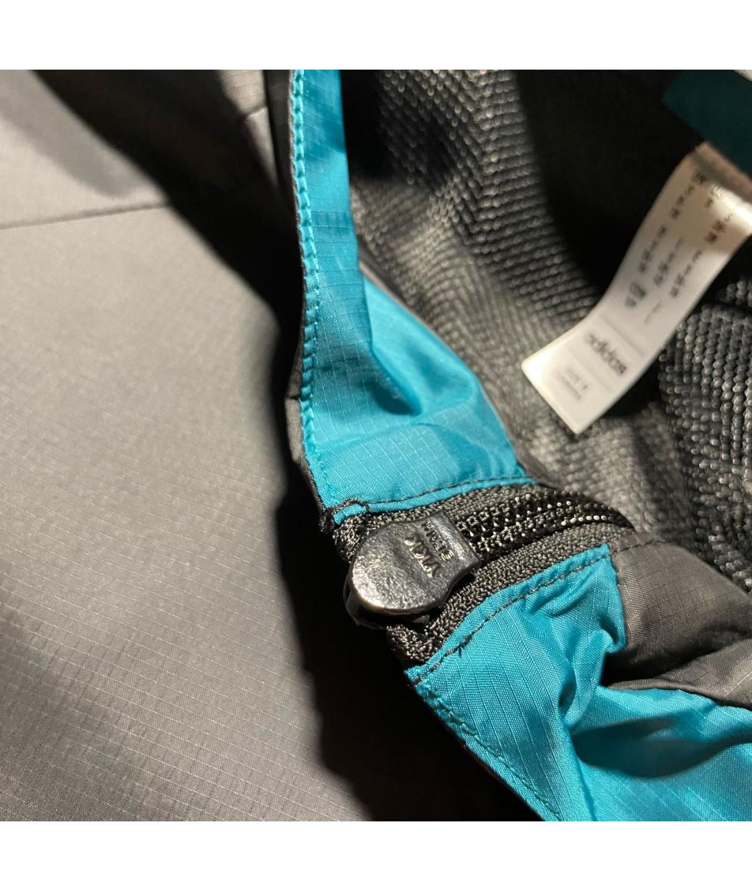 ADIDAS Черная полиэстеровая спортивная куртка, фото 4