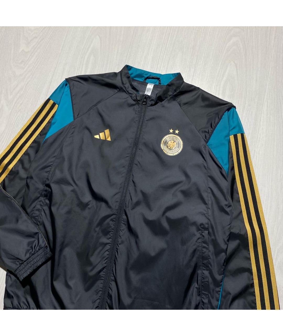 ADIDAS Черная полиэстеровая спортивная куртка, фото 2