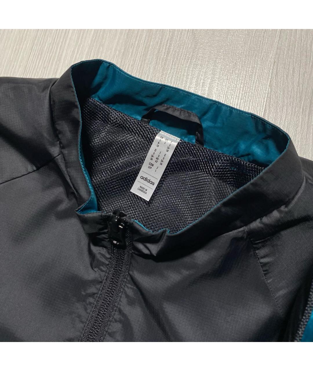 ADIDAS Черная полиэстеровая спортивная куртка, фото 3