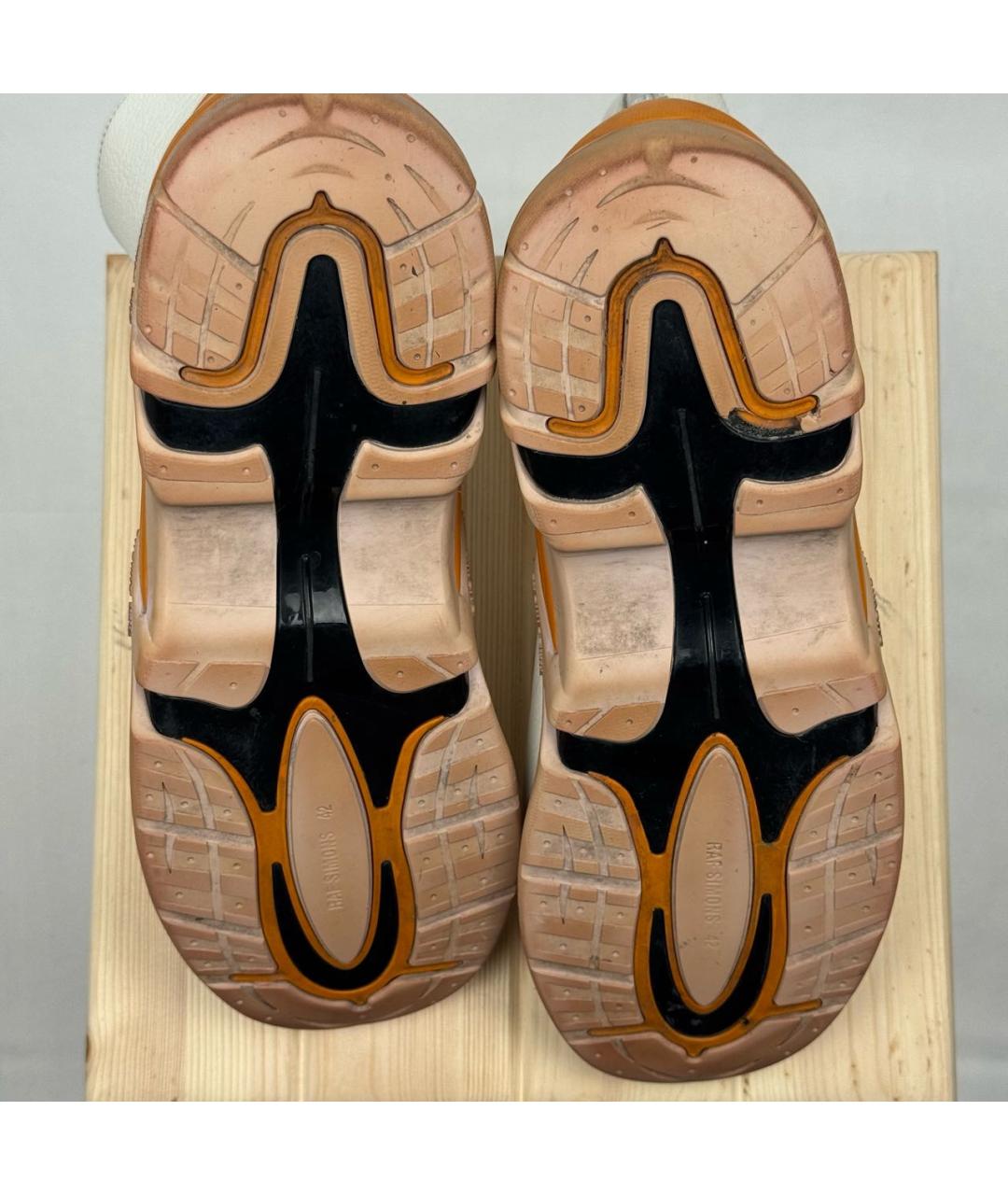 RAF SIMONS Белые кожаные высокие кроссовки / кеды, фото 7